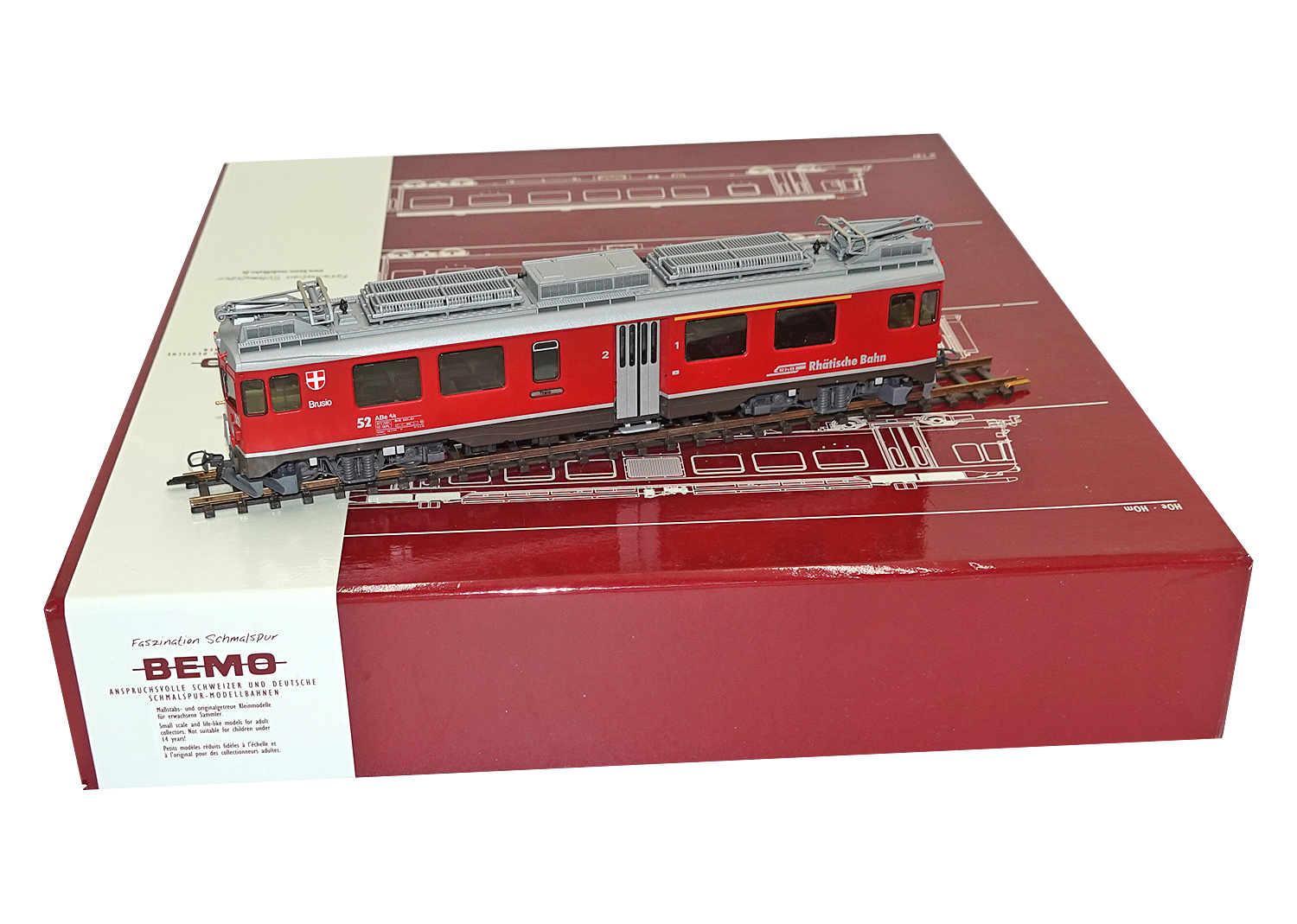 Bemo 1269102 RhB Berninatriebwagen ABe 4/4 52 Brusio DC 