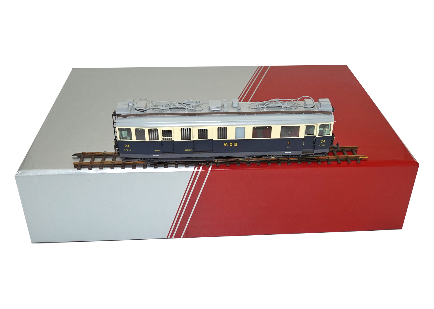 Lemaco H0m 022-A MOB Triebwagen BFZe 4/4 Nr. 24 dunkelblau-creme