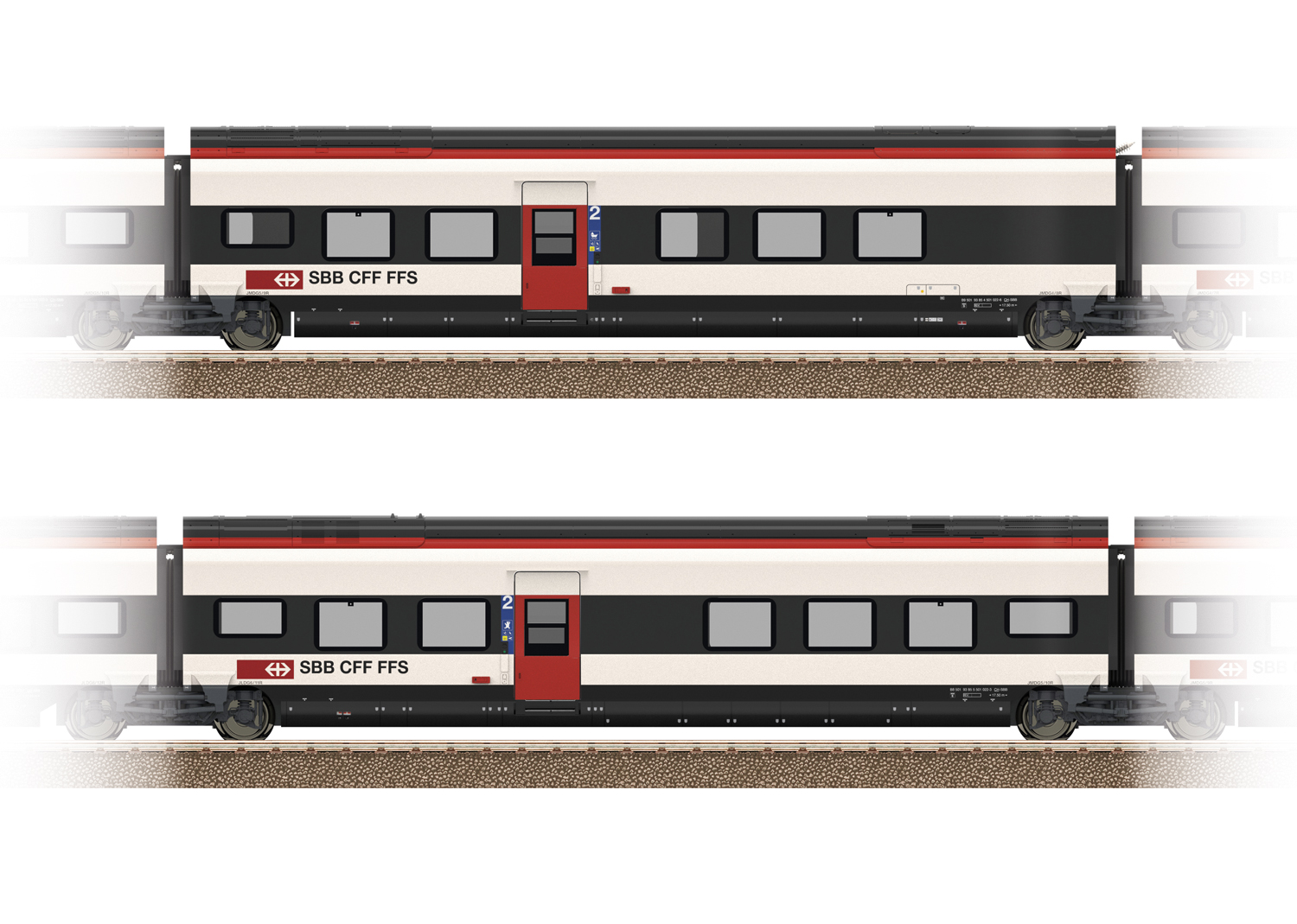 Trix 23282 SBB Ergänzungswagen-Set 2 zum RABe 501 Giruno 