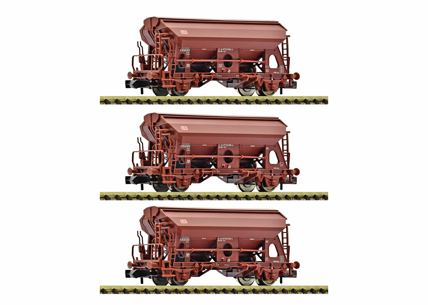 Fleischmann 830358 DB Set 3-tlg. Schwenkdachwagen  Fleischmann 830358 DB Set 3-tlg. Schwenkdachwagen