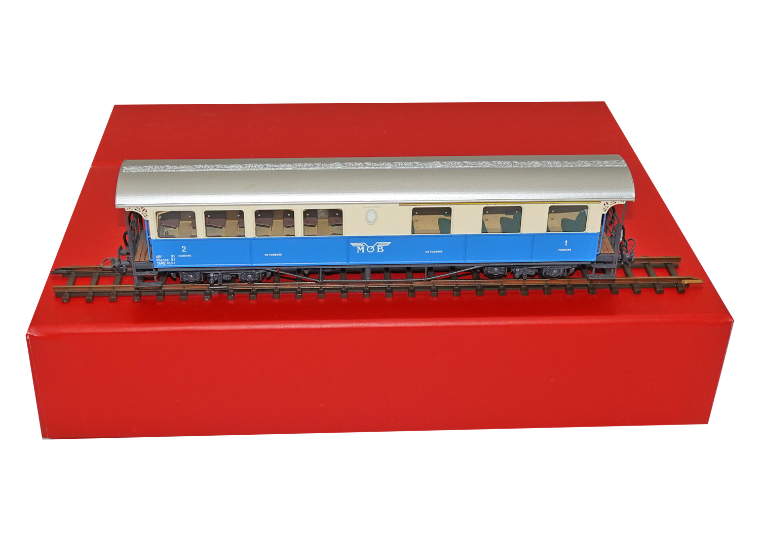 Motreno 2242 H0m MOB Personenwagen AB 91 blau-creme 