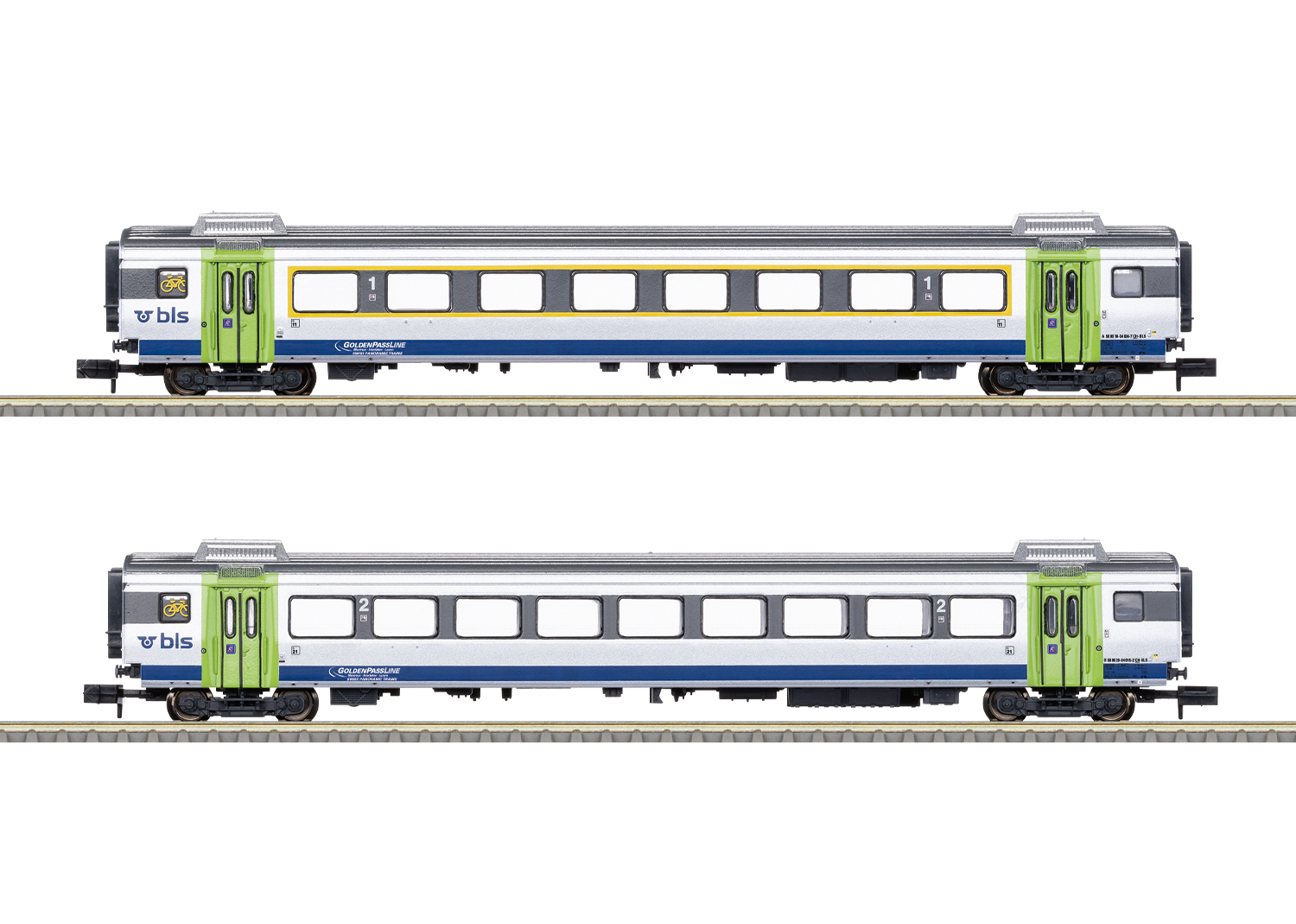 Minitrix 18294 BLS GoldenPassLine Wagen-Set 2-tlg.  Minitrix 18294 BLS GoldenPassLine Wagen-Set 2-tlg.