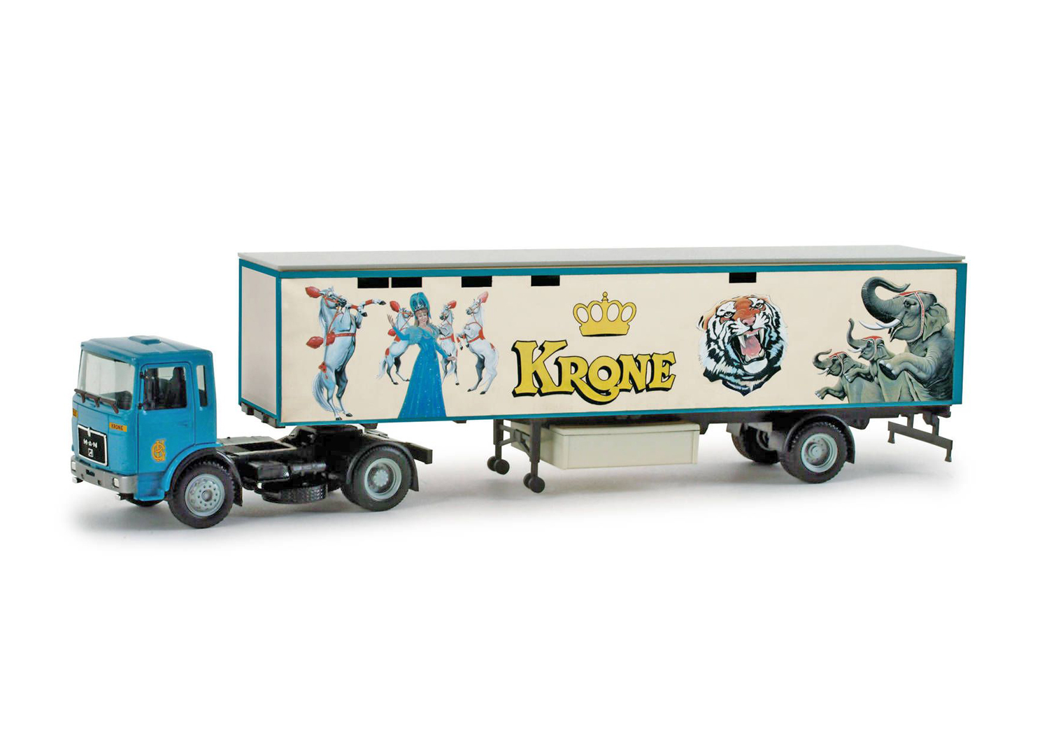 Herpa 158312 MAN F8 Koffer-Sattelzug Circus Krone 