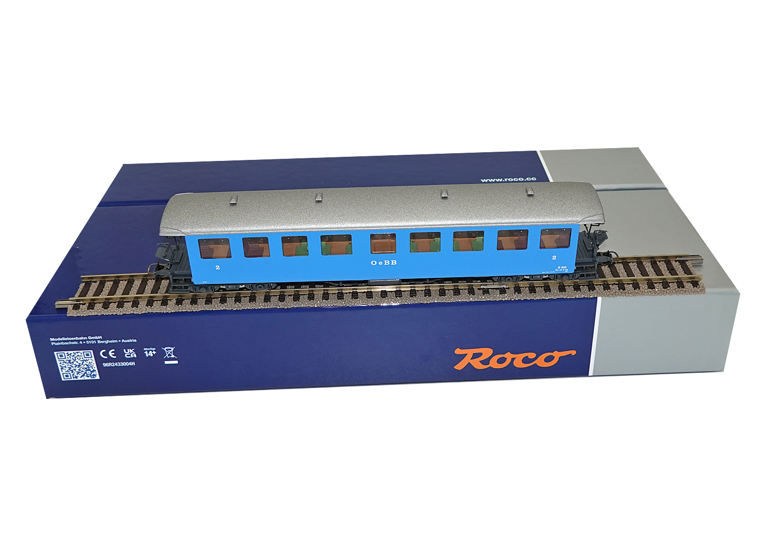 Roco 44730-4 OeBB Seetalbahnwagen 2. Kl. blau DC 