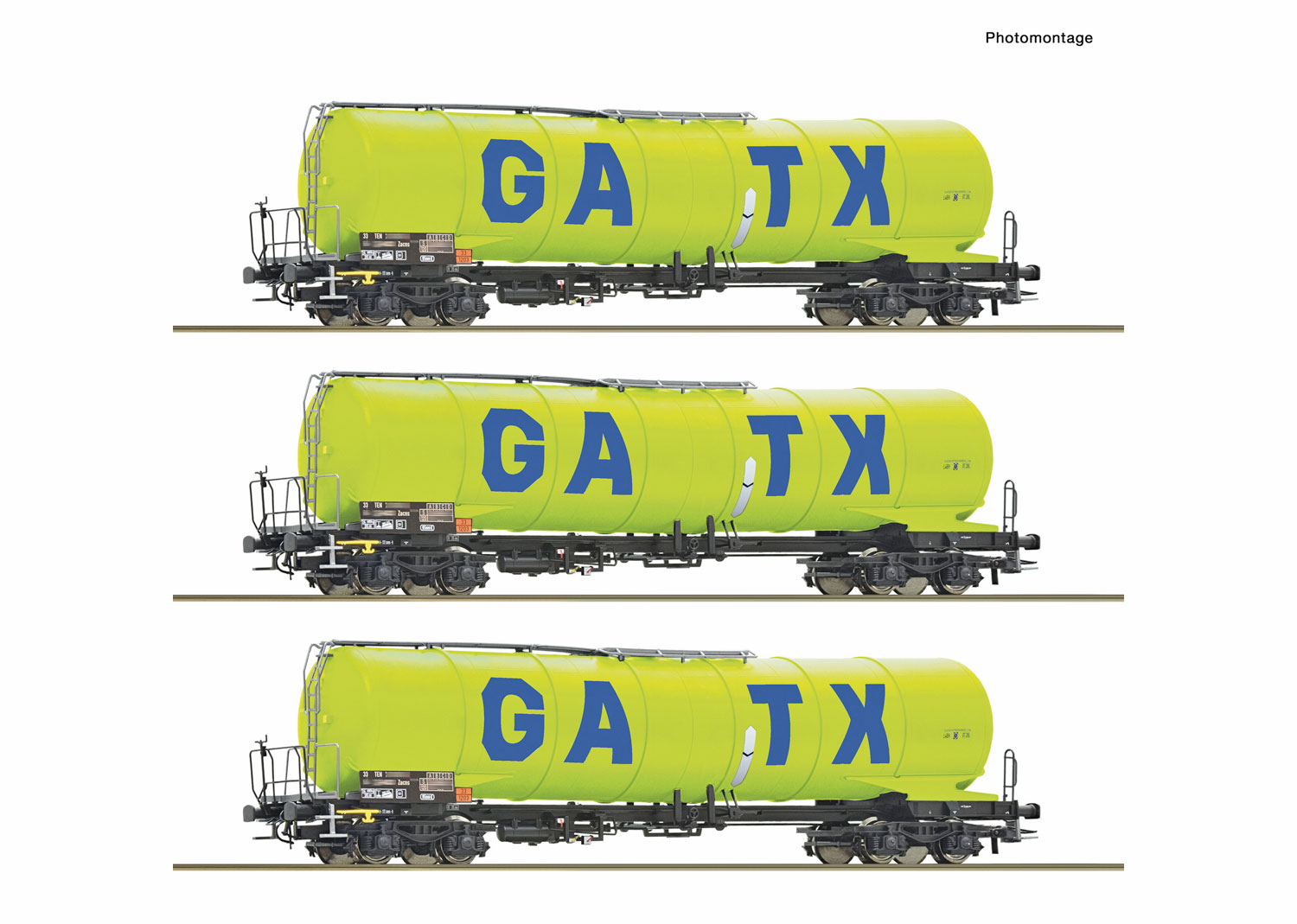 Roco 6600277 GATX 3-tlg. Set: Kesselwagen grün 