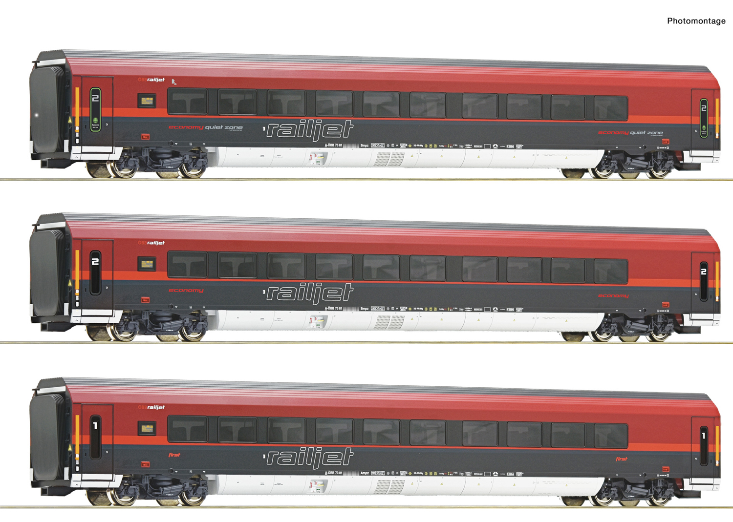 Roco 74087 Railjet 3-tlg Set DCC    