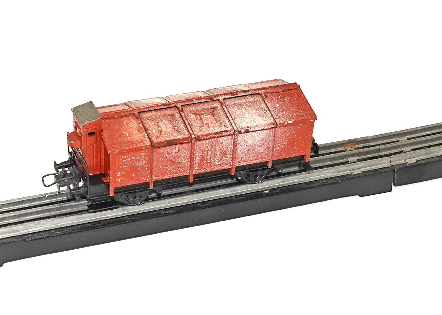 Trix Express 3424 Klappdeckelwagen mit Bremserhaus braun Trix Express 3424 Klappdeckelwagen mit Bremserhaus braun