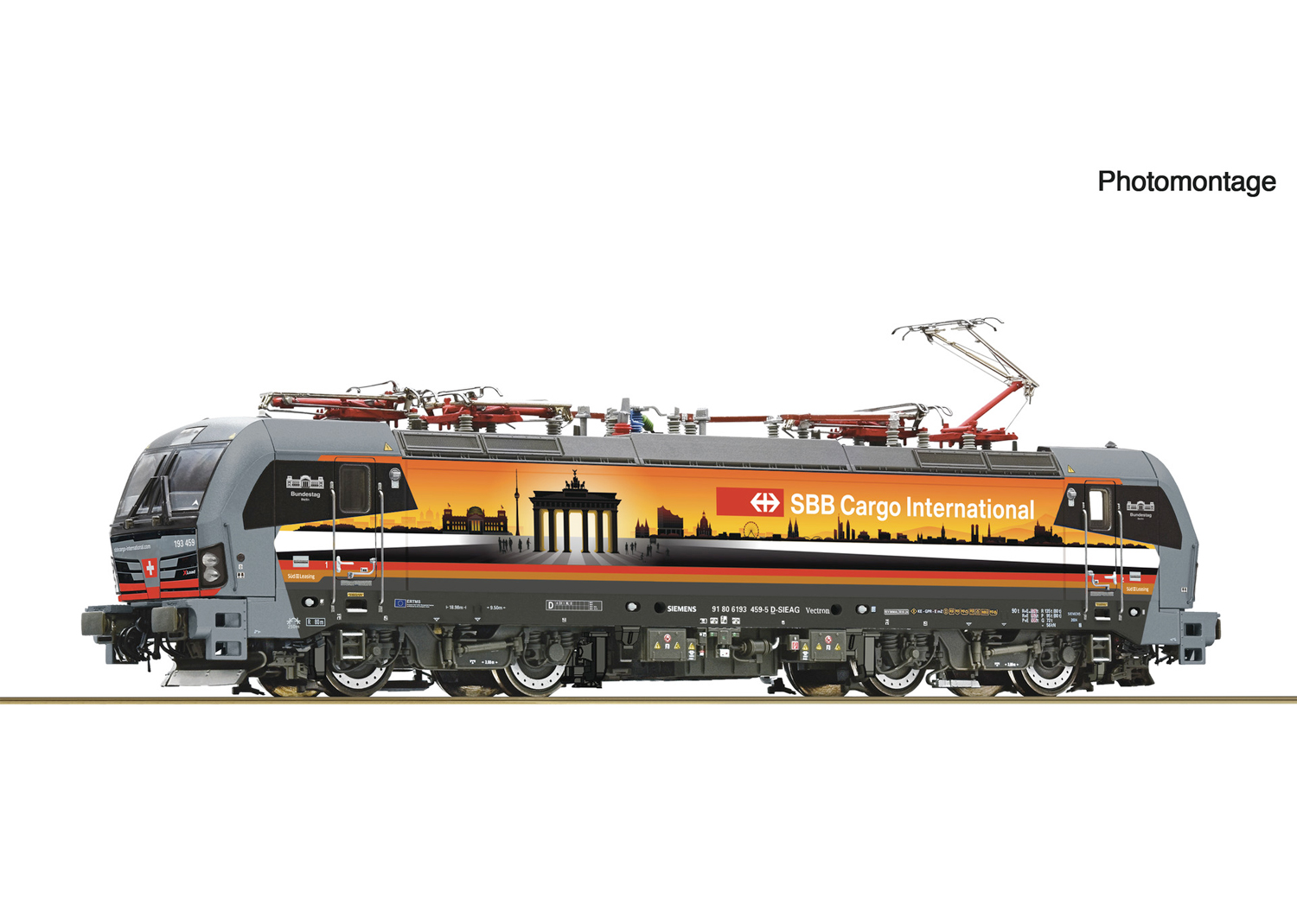 Roco 7500065 SBB E-Lokomotive Deutschlandpiercer Cargo 193 459-5 DC 