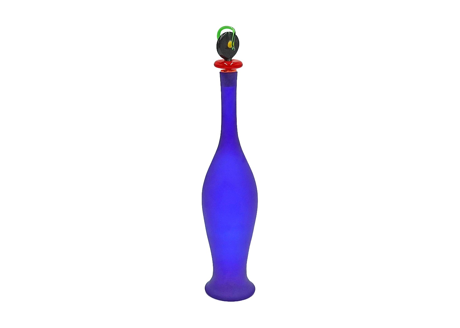 Ralf Bäz-Dölle Glas-Flakon matt blau mit Stöpsel Ralf Bäz-Dölle Glas-Flakon matt blau mit Stöpsel
