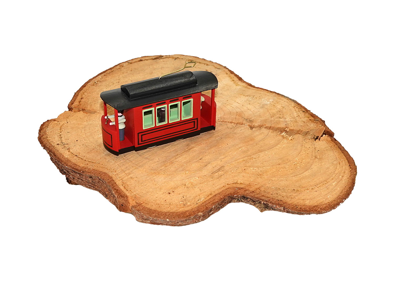 Reiner Flath Strassenbahn rot, Erzgebirge Miniatur Reiner Flath Strassenbahn rot, Erzgebirge Miniatur