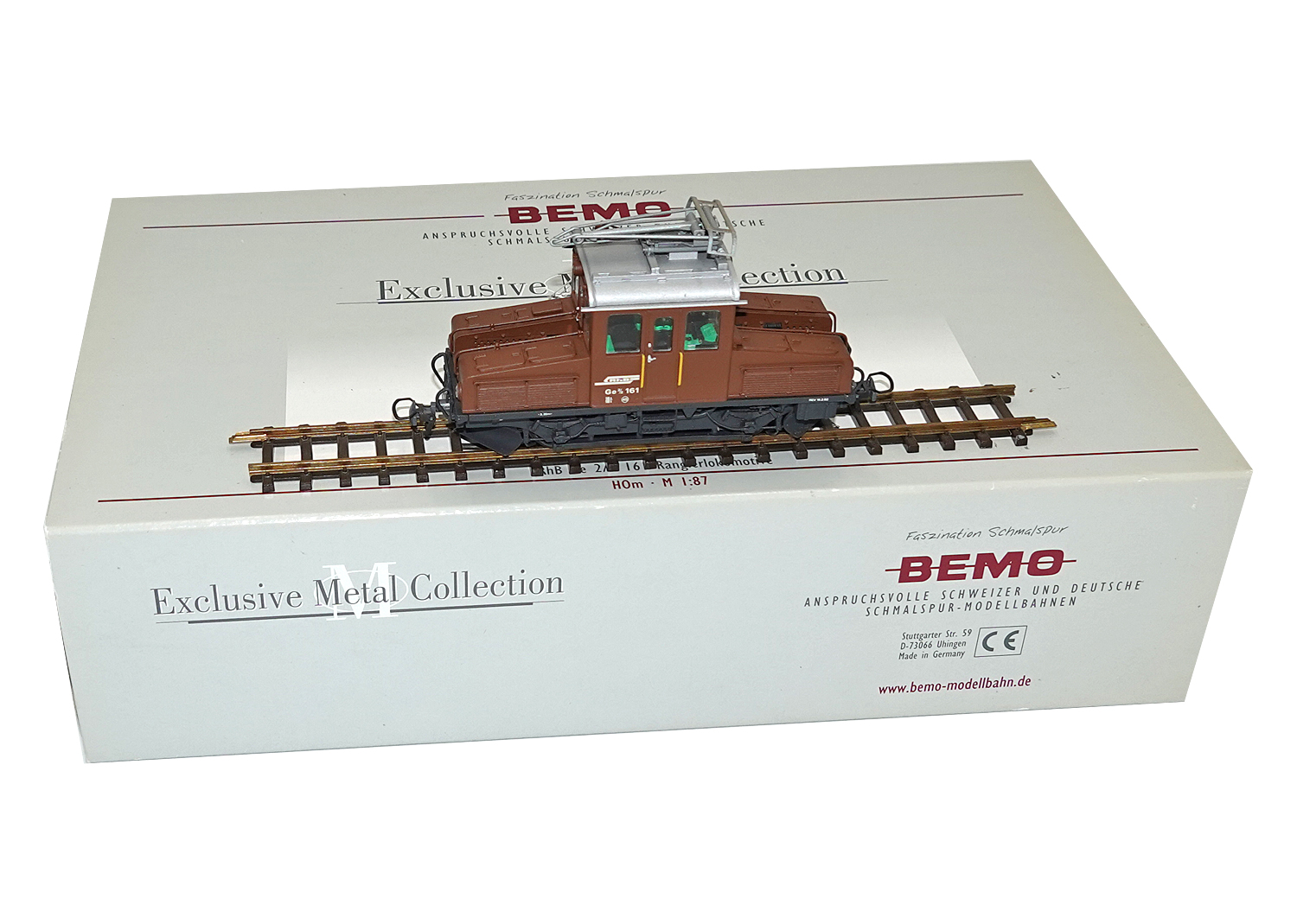 Bemo 1277121 RhB H0m Rangierlokomotive Ge 2/2 161 braun DC