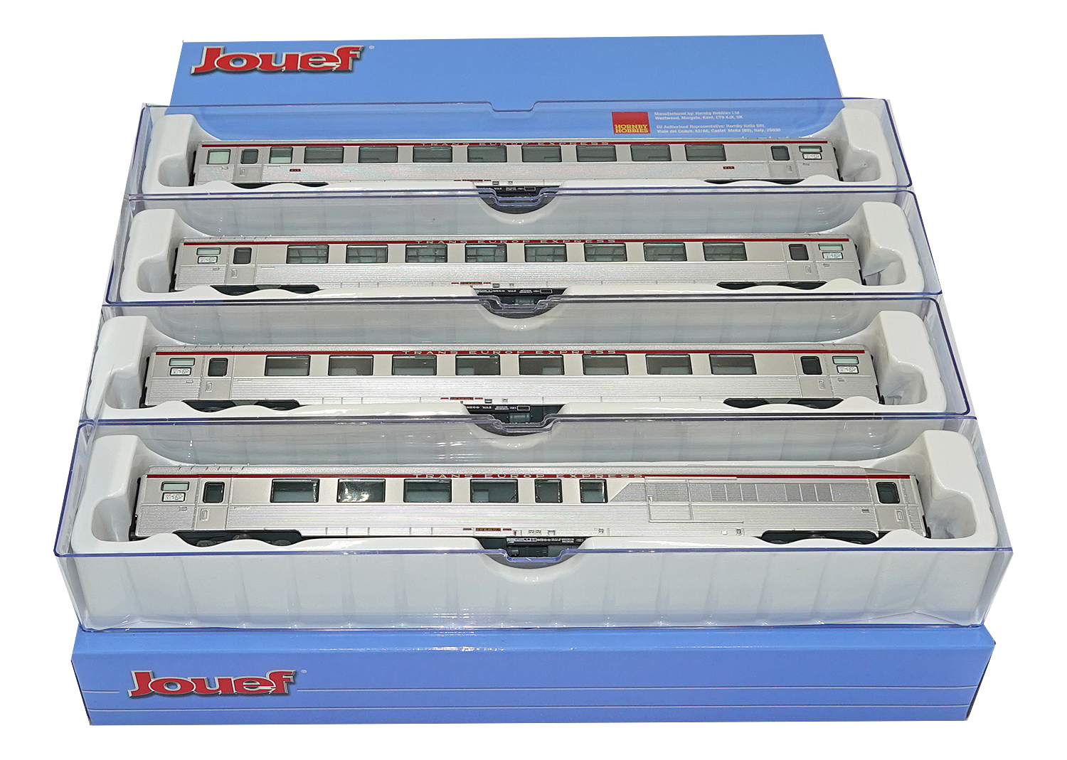 Jouef HJ4122 SNCF TEE 4-tlg Personenwagen Set Le Cisalpino Mistral 69 silber DC 