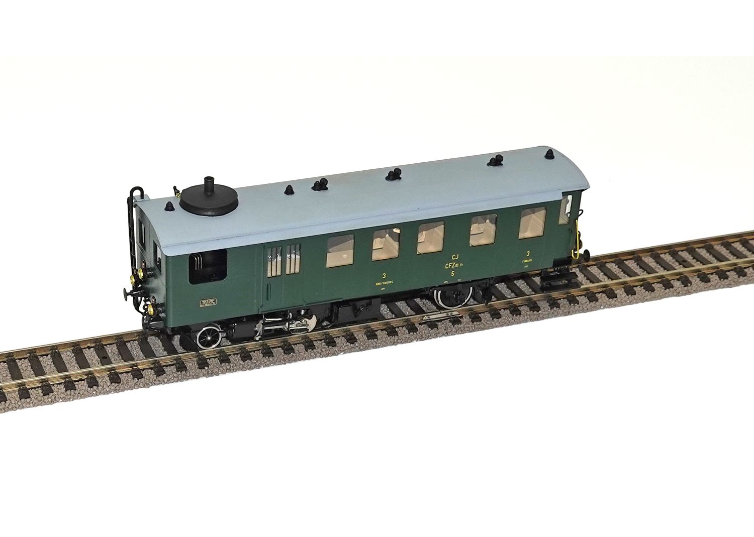 Roth H0 RSG Dampftriebwagen CJ CFZm 1/3 Nr. 5 DC