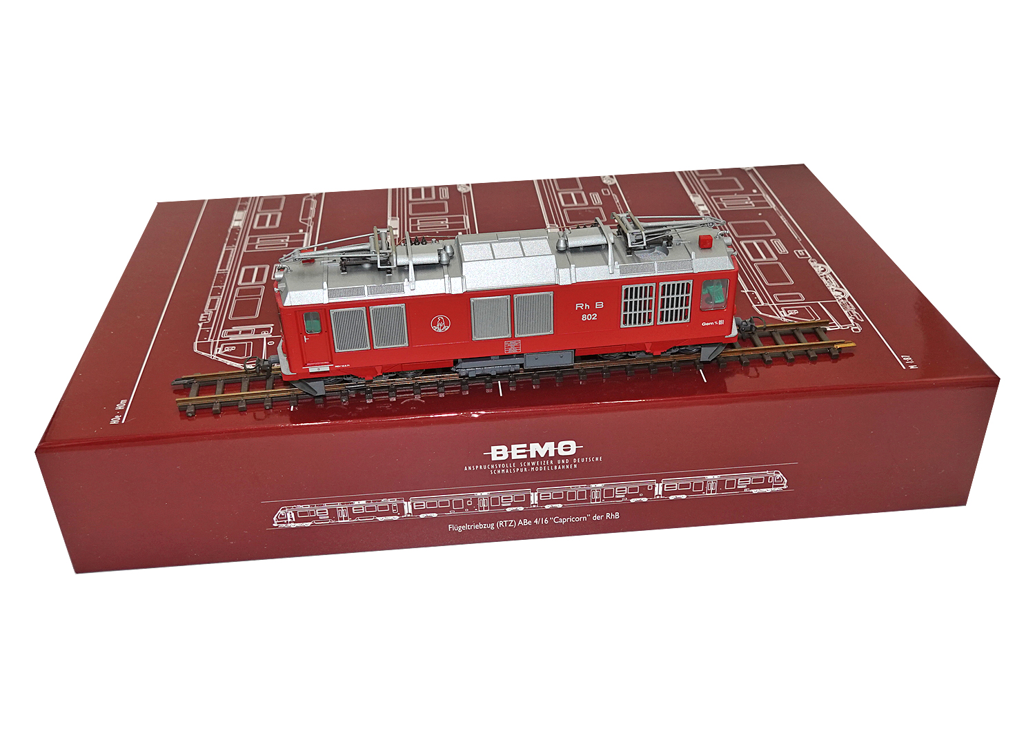 Bemo 1267102 RhB Zweikraftlok GEM 4/4 802 Murmeltier DC  