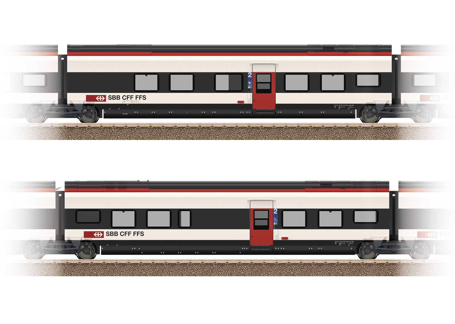 Trix 23281 SBB Ergänzungswagen-Set 1 zum RABe 501 Giruno 