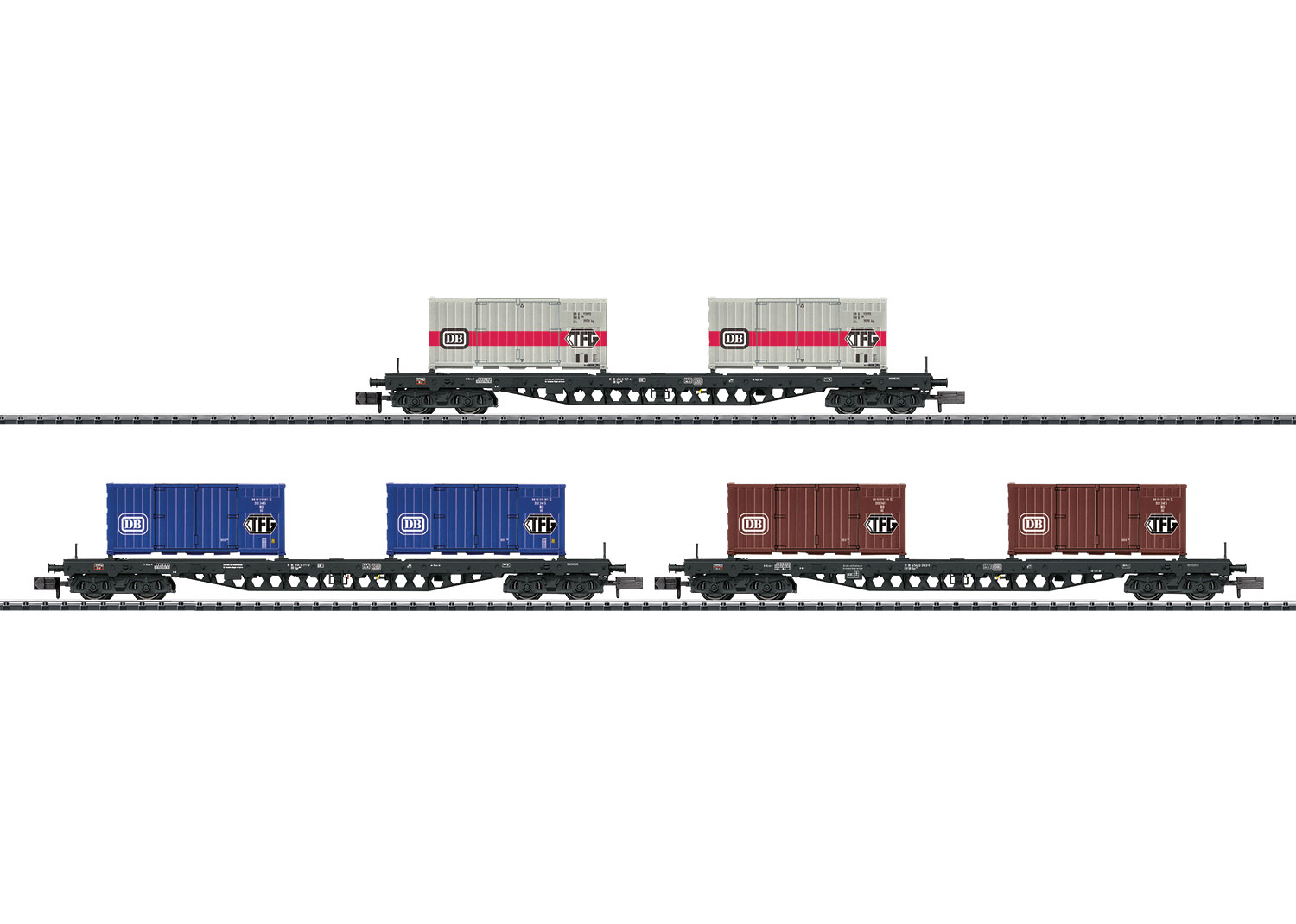 Minitrix 15961 DB Güterwagen-Set Containertransport 