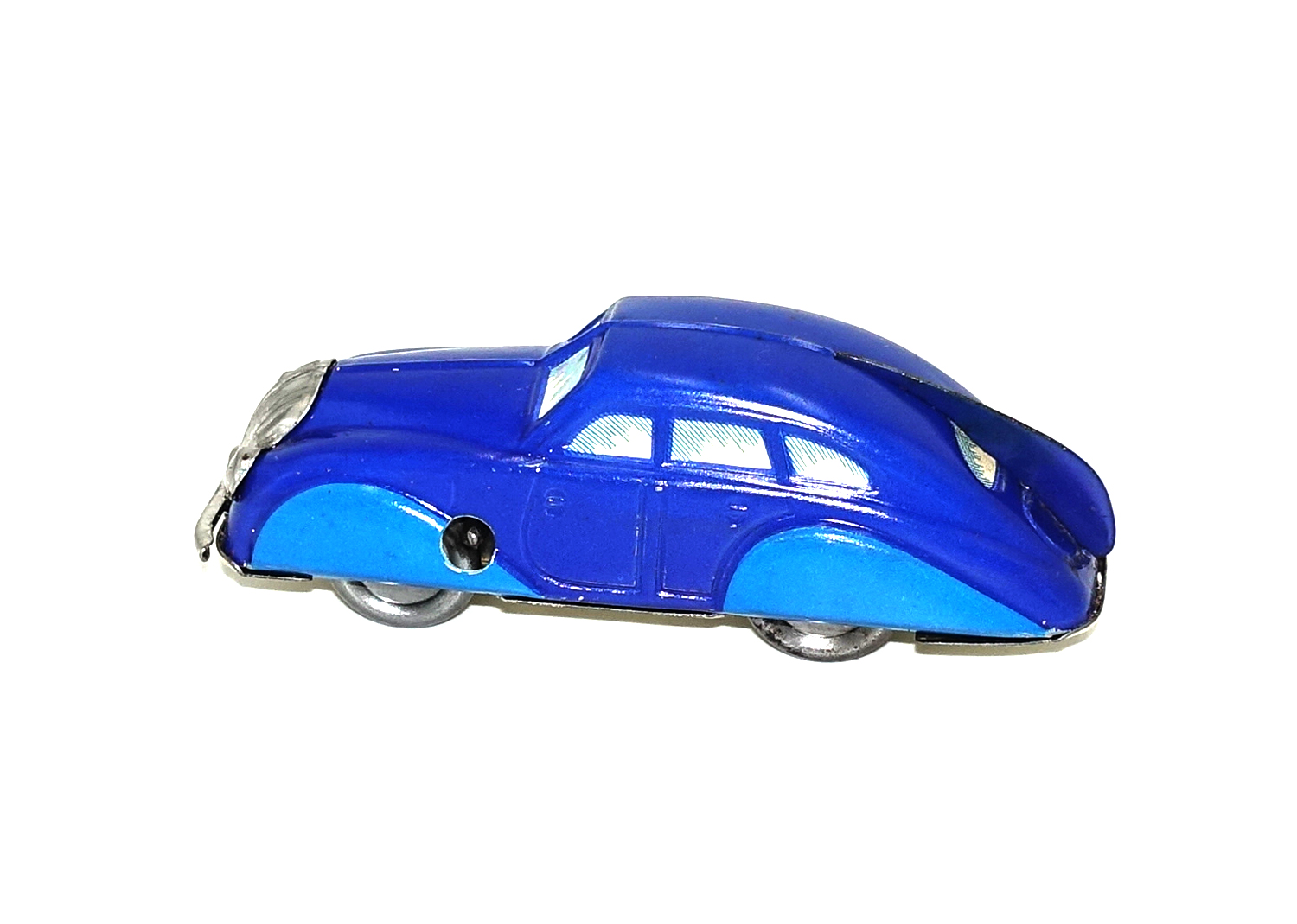Technofix Stromlinien-Limousine blau mit Uhrwerkantrieb 