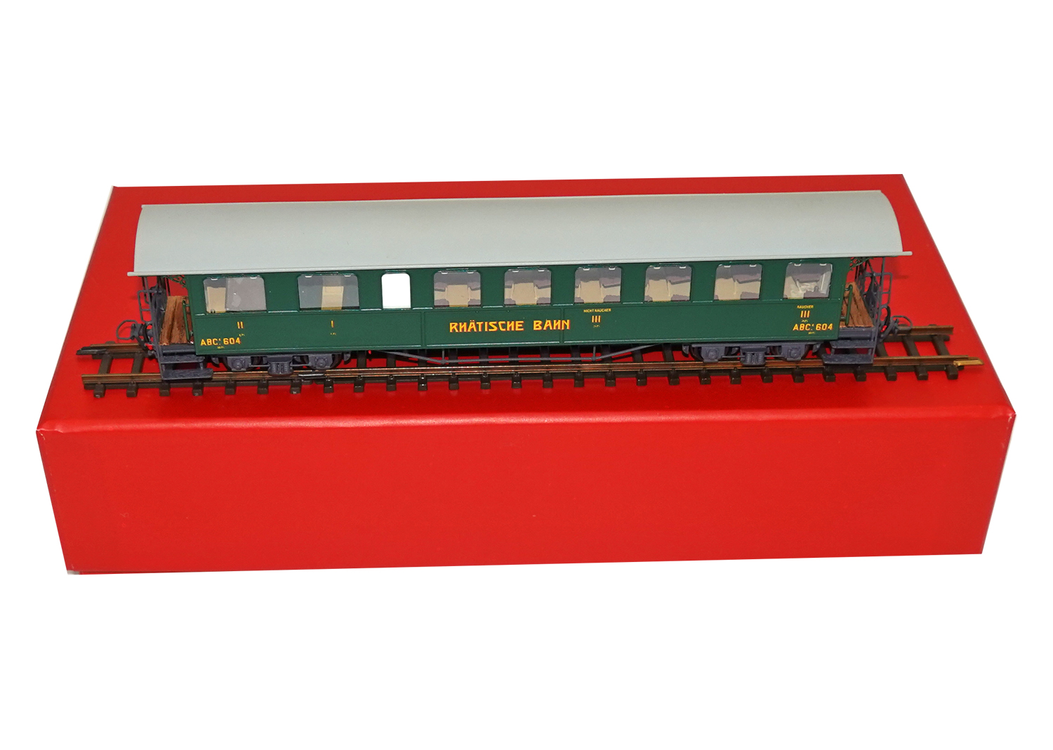 Motreno 2112 H0m RhB Personenwagen ABC 604 grün  