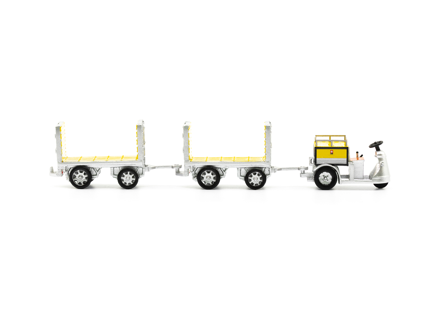 ACE 008704 PTT NEFAG Elektro-Schlepper 3-Rad mit zwei Anhängern 