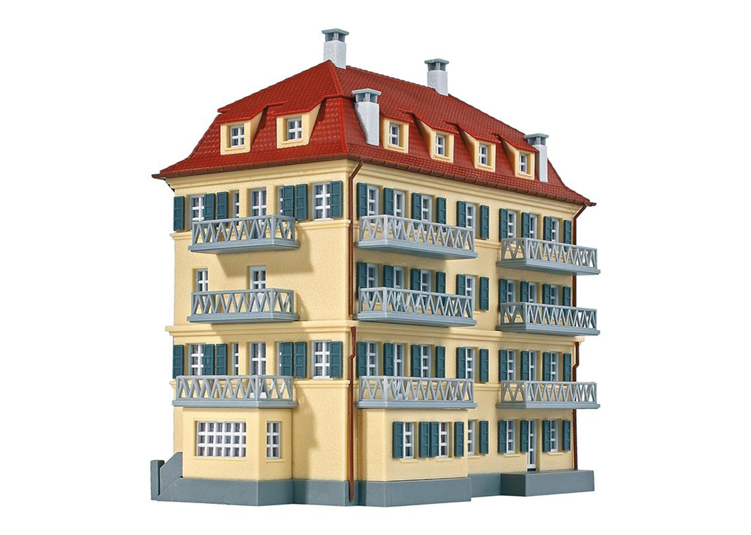 Kibri 37165 Mehrfamilienhaus mit Balkonen und Gauben 