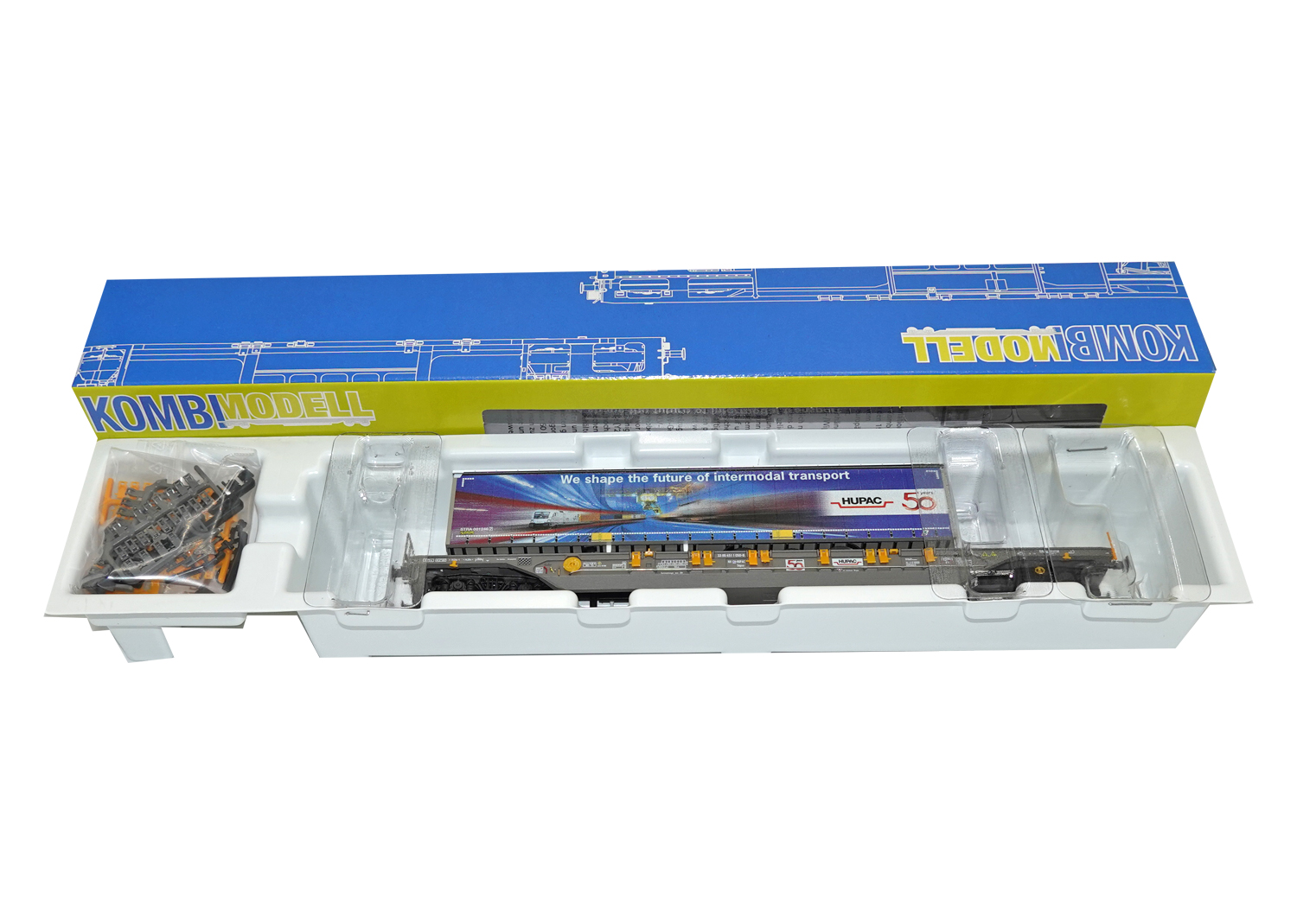 KombiModell 22331.01 Hupac 50 Jahre Taschenwagen Sdgnss T4.0