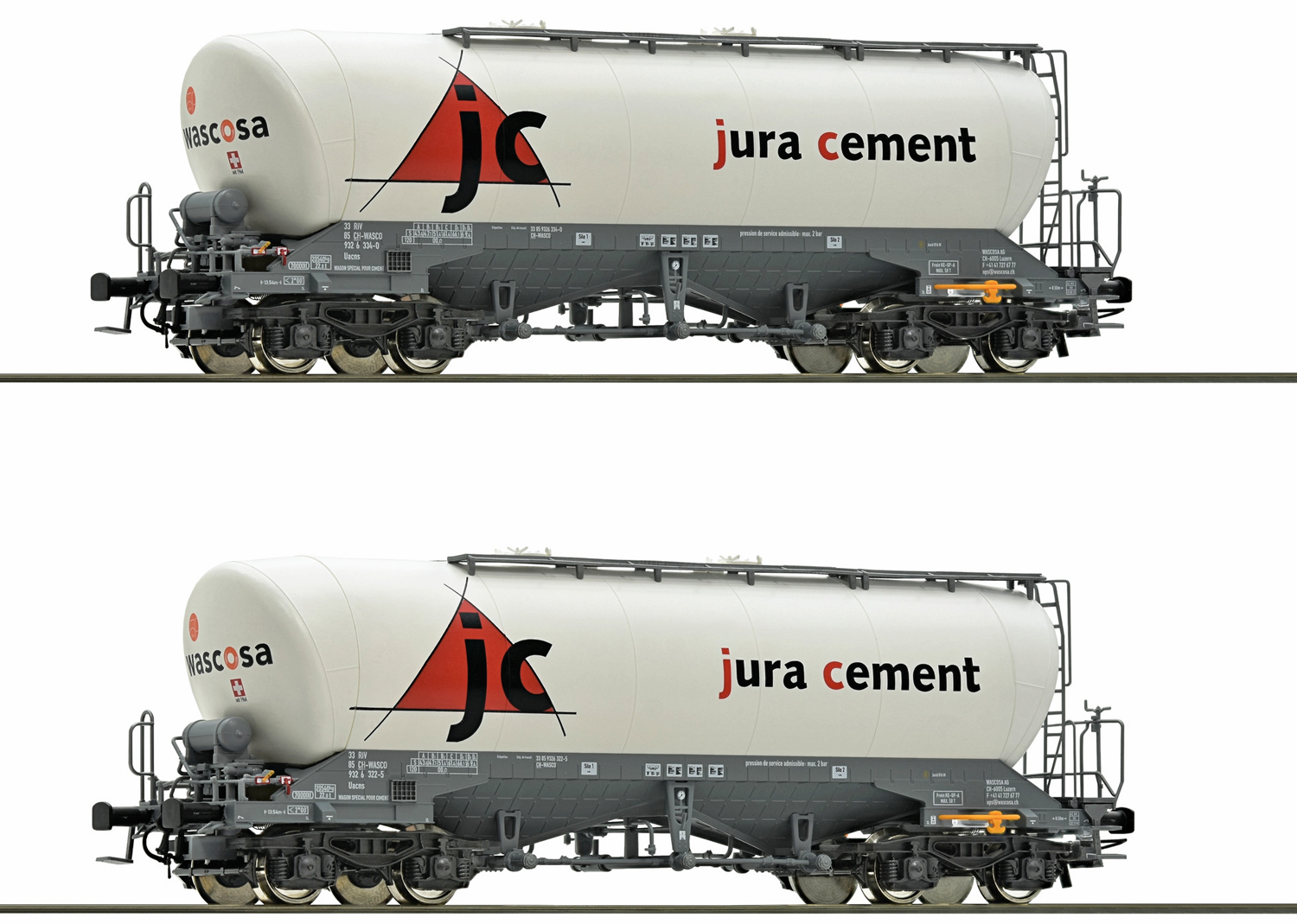 Roco 76146 jura cement Set: 2-tlg, Silowagen