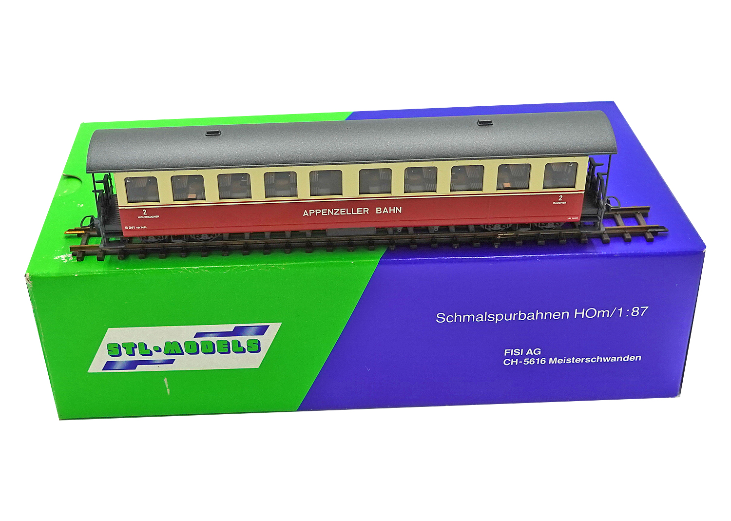 STL 2201-S1 H0m Appenzeller Bahn Personenwagen B 241 rot-creme 