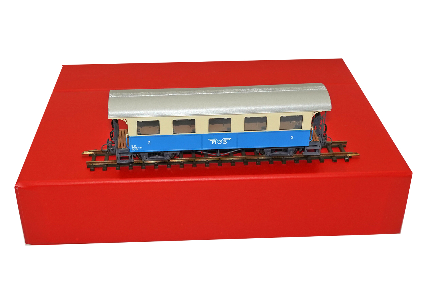 Motreno 2240 H0m MOB Personenwagen B 61 blau-creme 