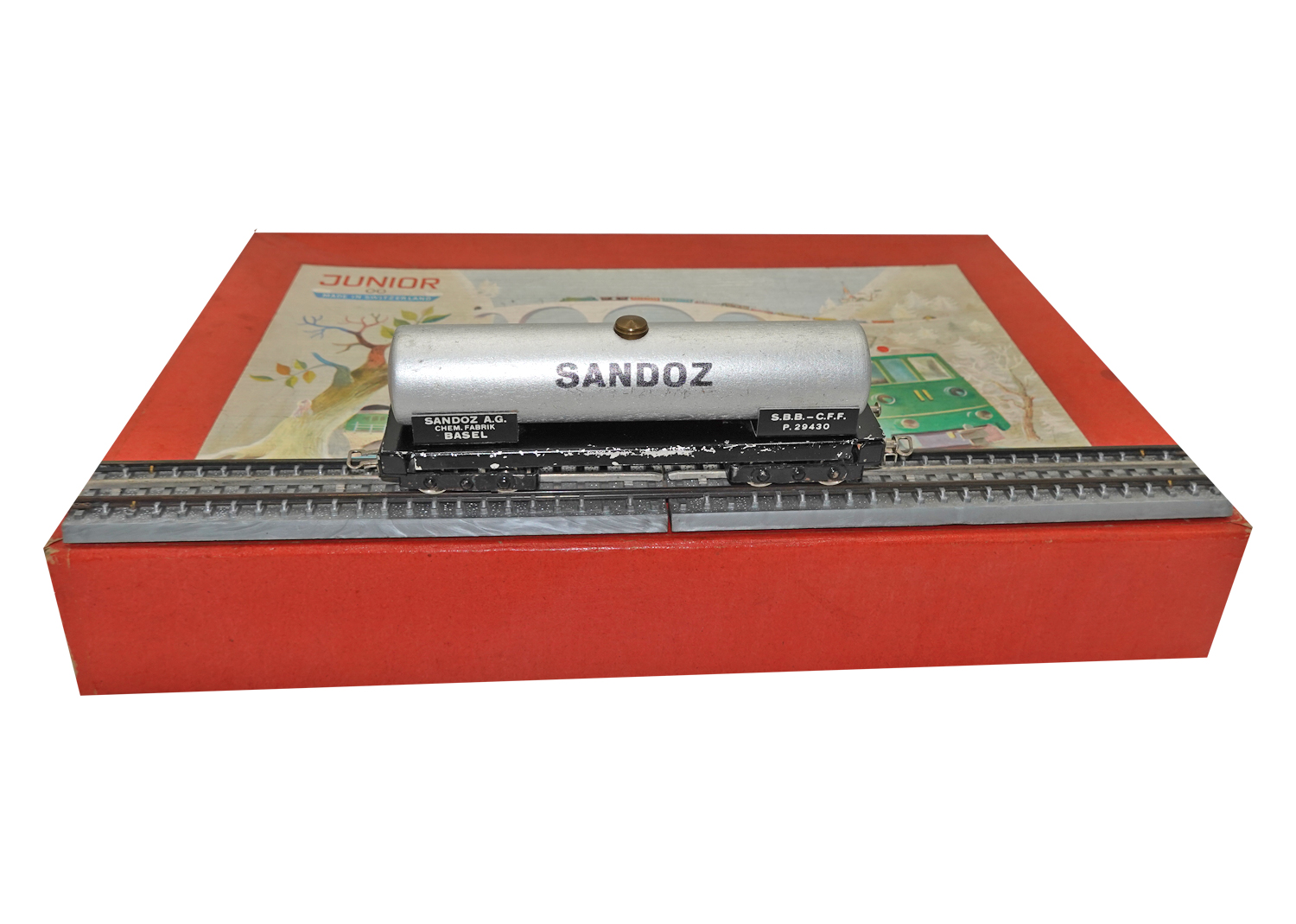Junior H0 SBB Kesselwagen Sandoz 29430 Chem. Fabrik Basel 