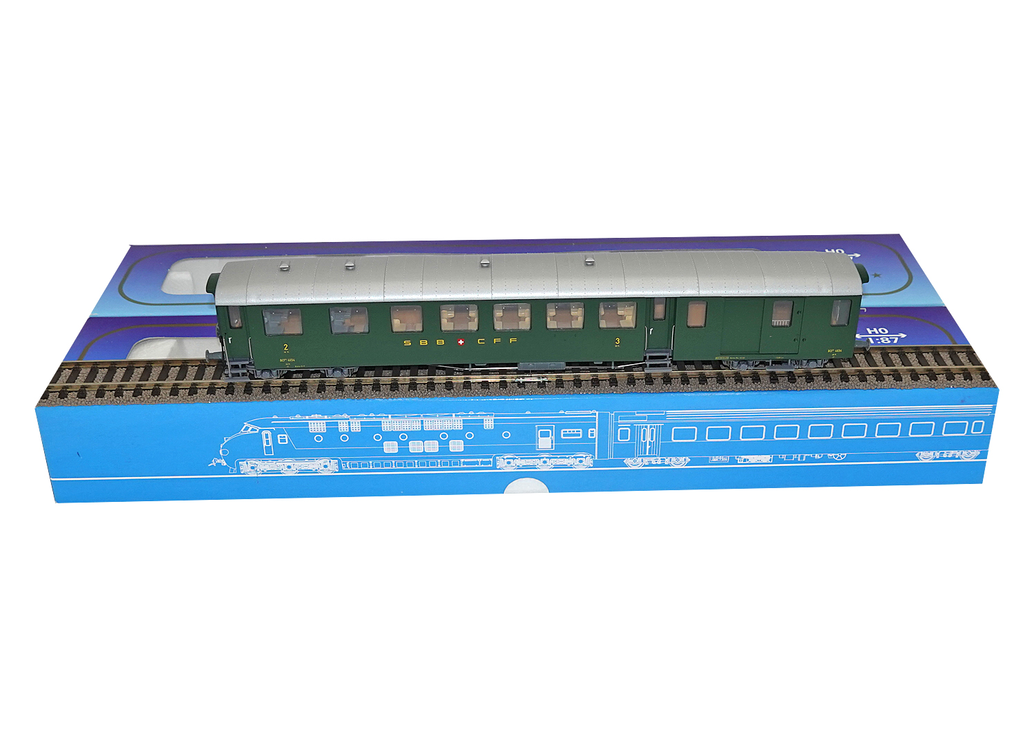 Railtop 31401, Railtop SBB BCF4 4654 Personenwagen Ep.III DC 