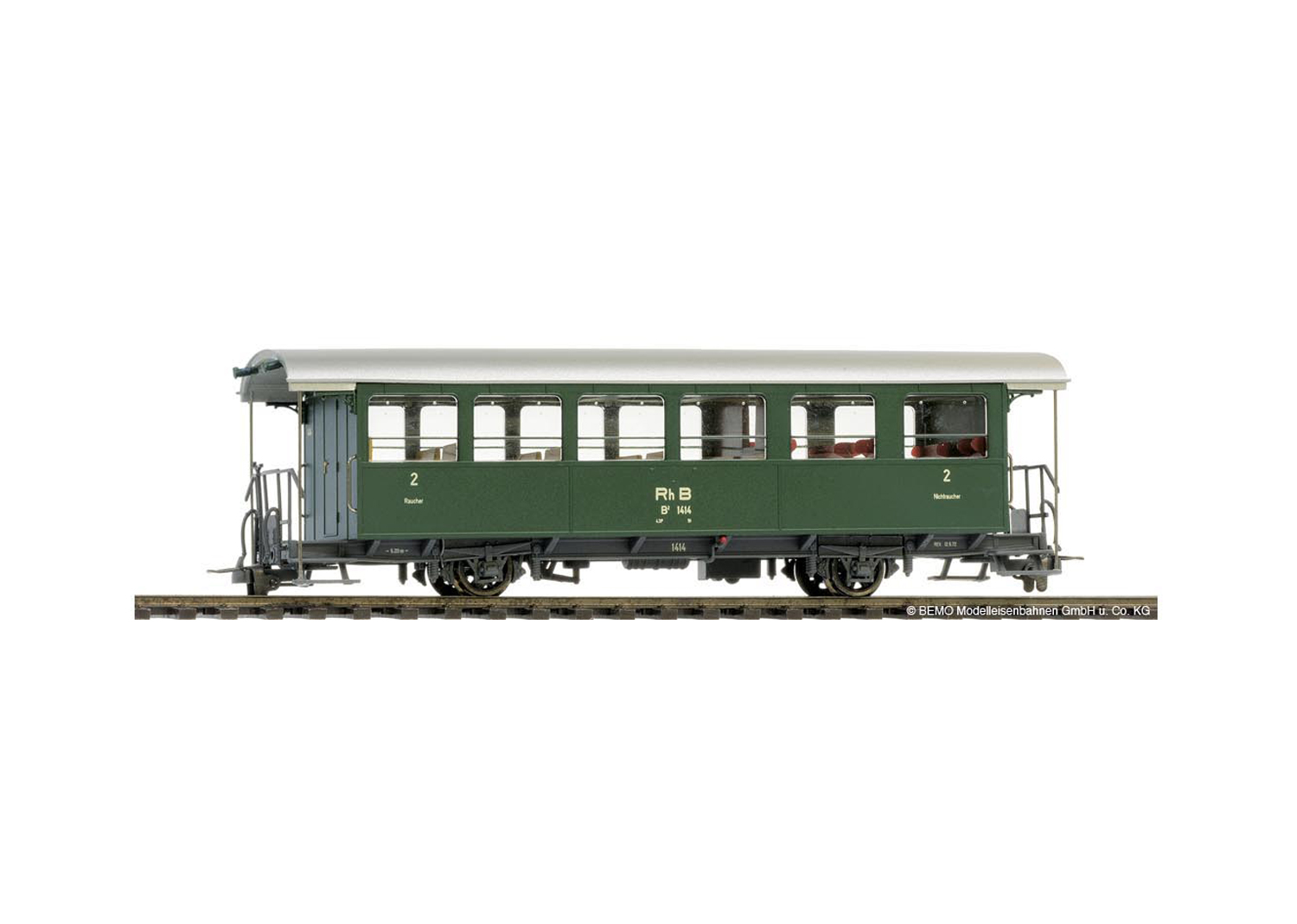 Bemo 3233124 RhB B2 1414 ex AB2 Zweiachs-Personenwagen  Bemo 3233124 RhB B2 1414 ex AB2 Zweiachs-Personenwagen
