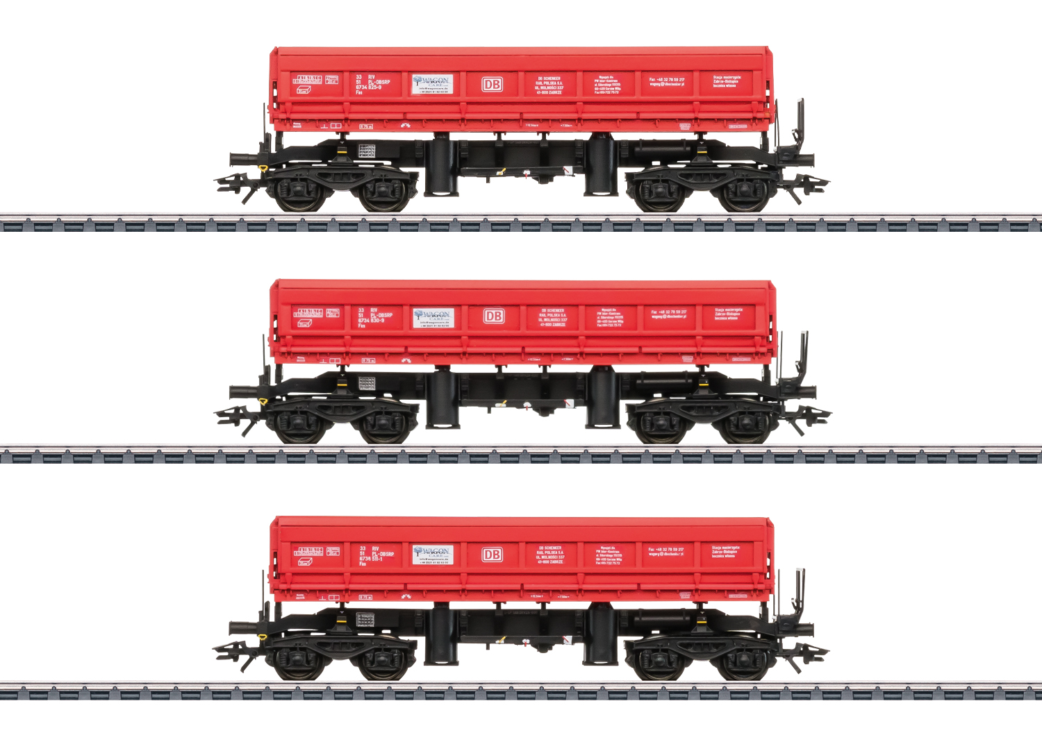 Märklin 48458 DB Schenker Seitenkippwagen-Set 3-tlg.  Märklin 48458 DB Schenker Seitenkippwagen-Set 3-tlg.