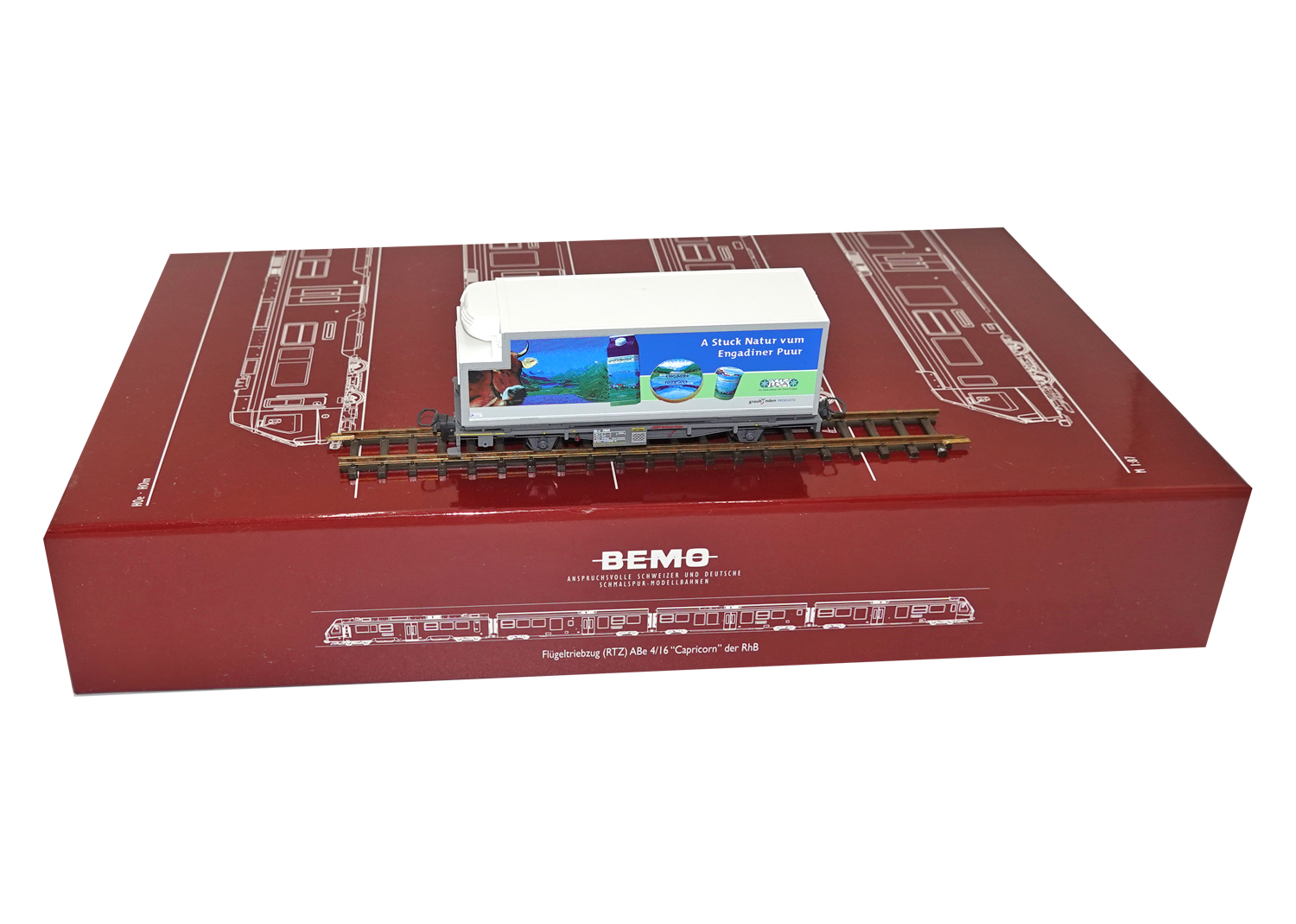 Bemo 2269137 RhB Containerwagen Käse Milch Lb-v 7869 