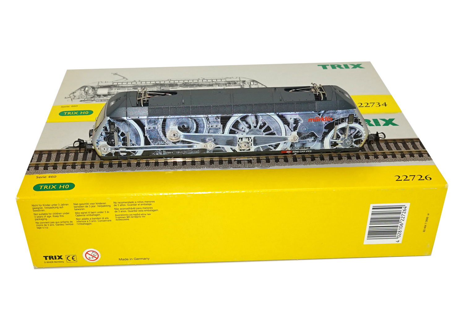 Trix 22726 SBB E-Lokomotive Re 460 Werbelok Lokantrieb DC 