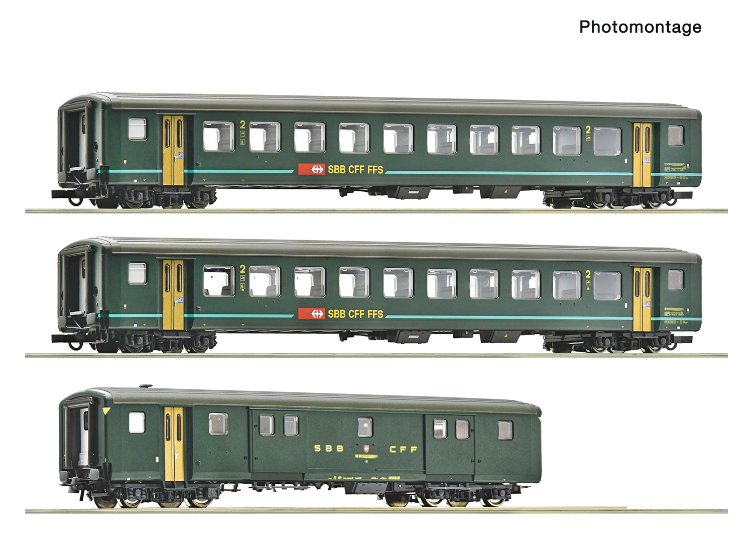 Roco 6200090 SBB Personenwagen Set 1 IR 3-tlg  Roco 6200090 SBB Personenwagen Set 1 IR 3-tlg