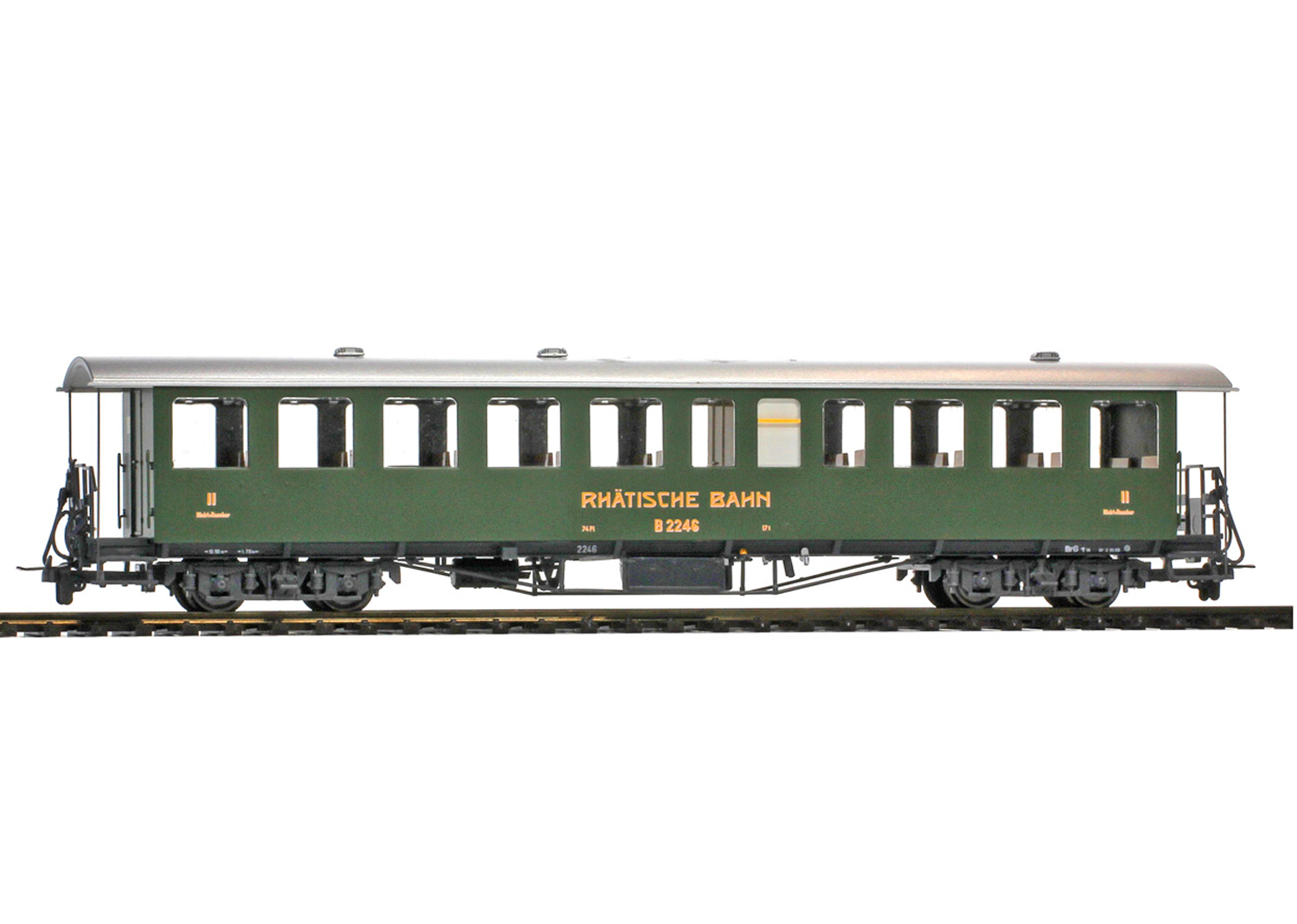 Bemo-3235147-1 Bemo 3235147 RhB B 2247 Nostalgie-Plattformwagen