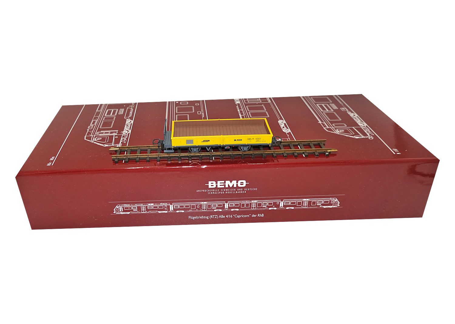 Bemo 2257192 RhB Bahndienstwagen Xk 9322 Jahreswagen 2017 gelb 