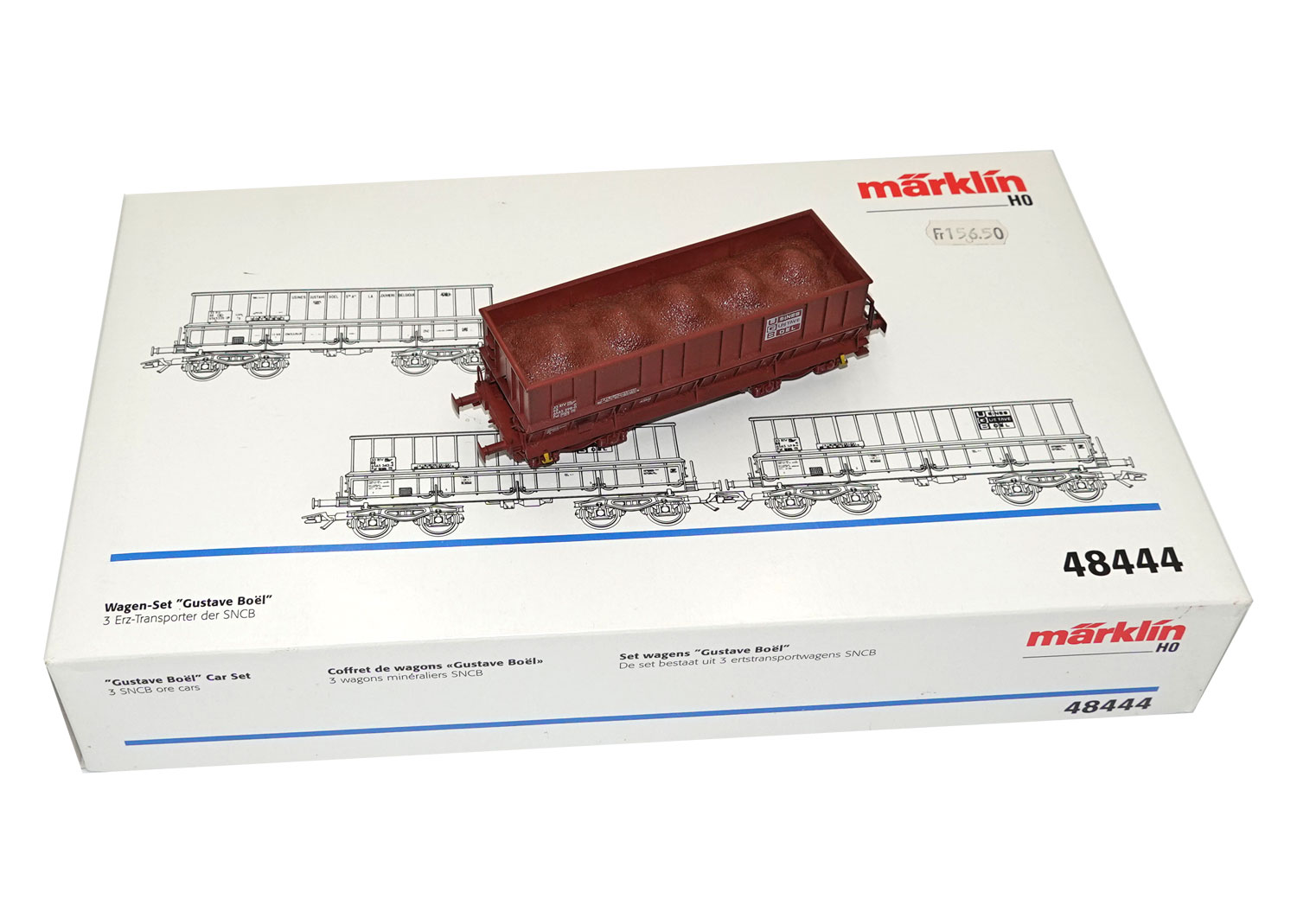 Märklin 48444 SNCB Wagenset-Set Erz-Transporter Gustave Boël 3-tlg.