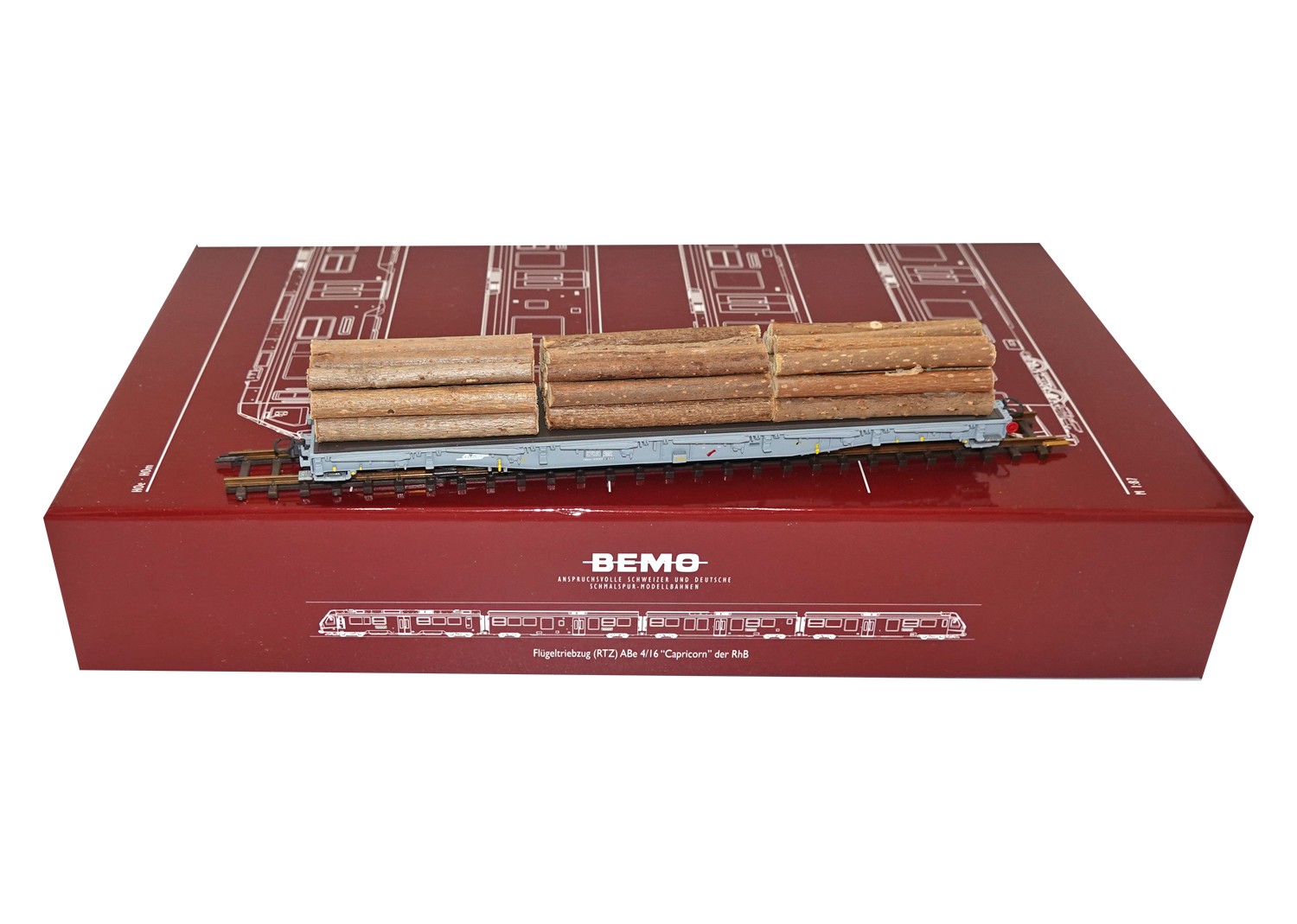 Bemo 2291108 RhB ACTS Tragwagen mit Holzladung R-w 8218  