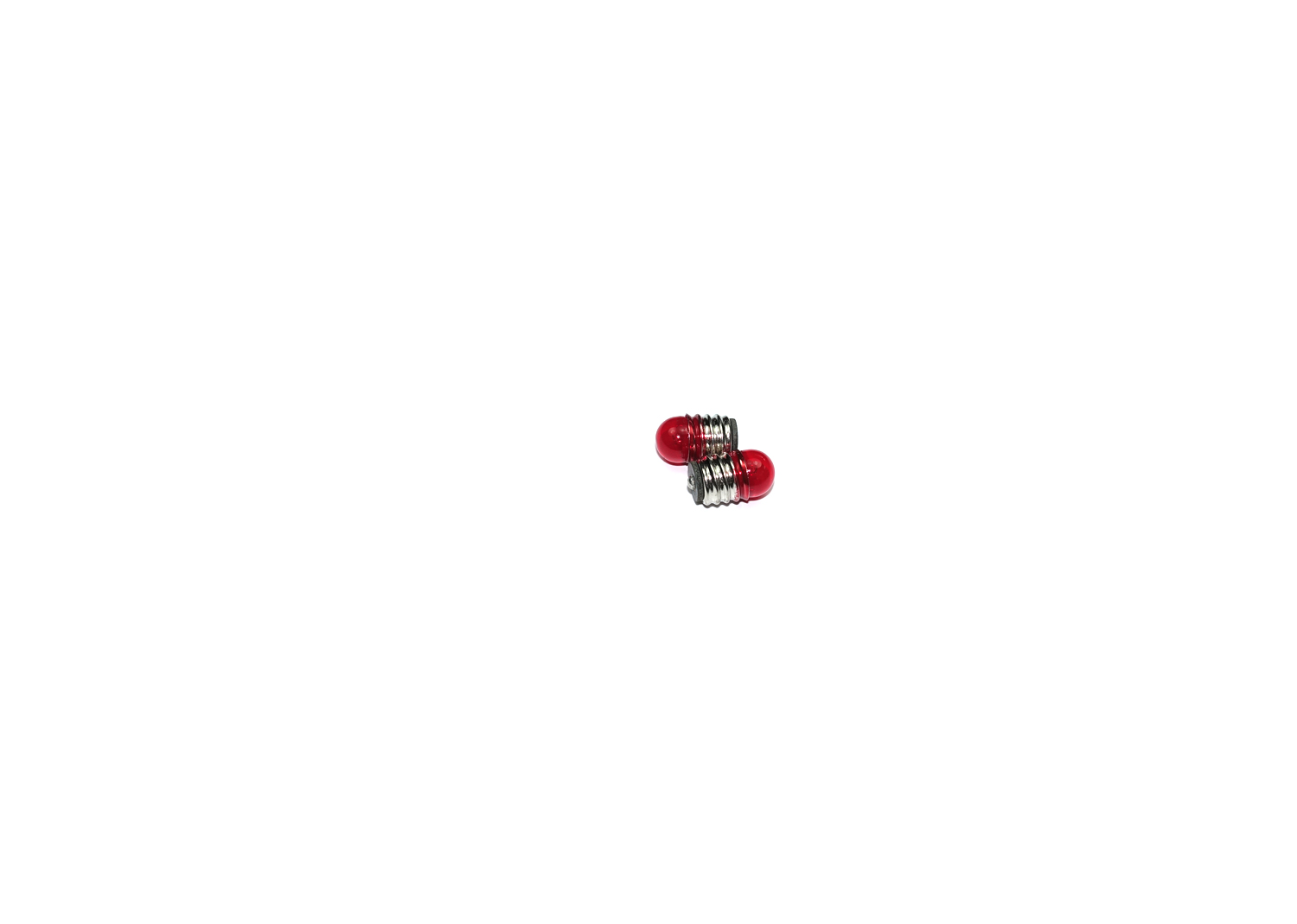 Spur 0 Glühlampe 9mm, rot, Kurzsockel 19 V, E10  