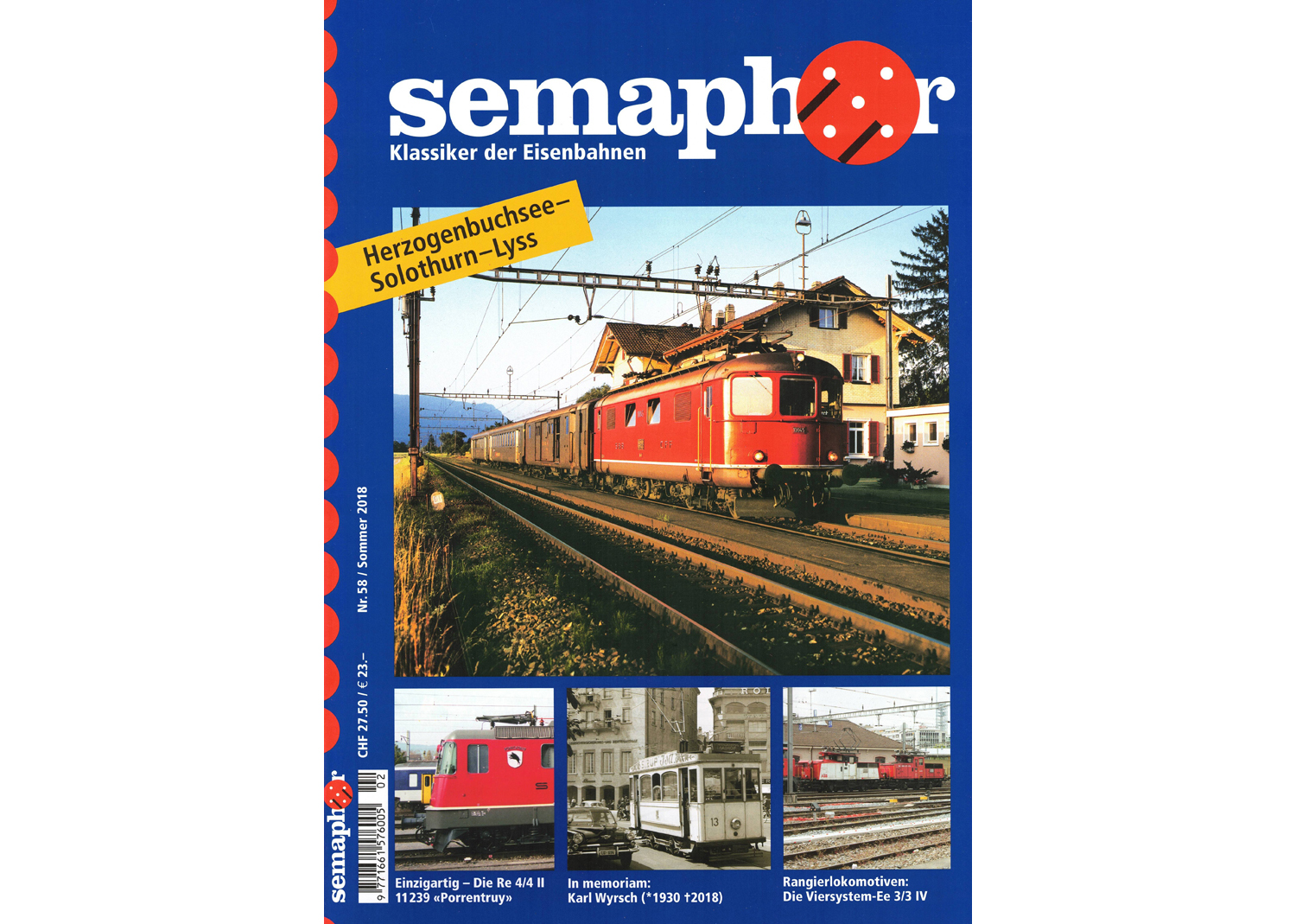 Semaphor Sommer 2018 Bahnlinie Herzogenbuchsee-Solothurn-Lyss
