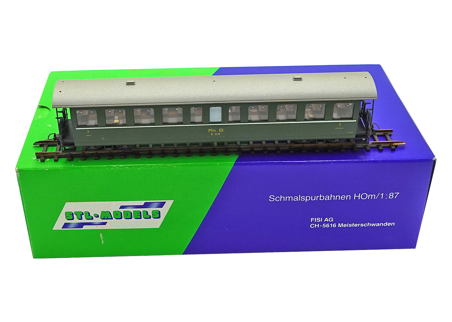 STL 2201-3 H0m RhB Personenwagen B 2275 grün 