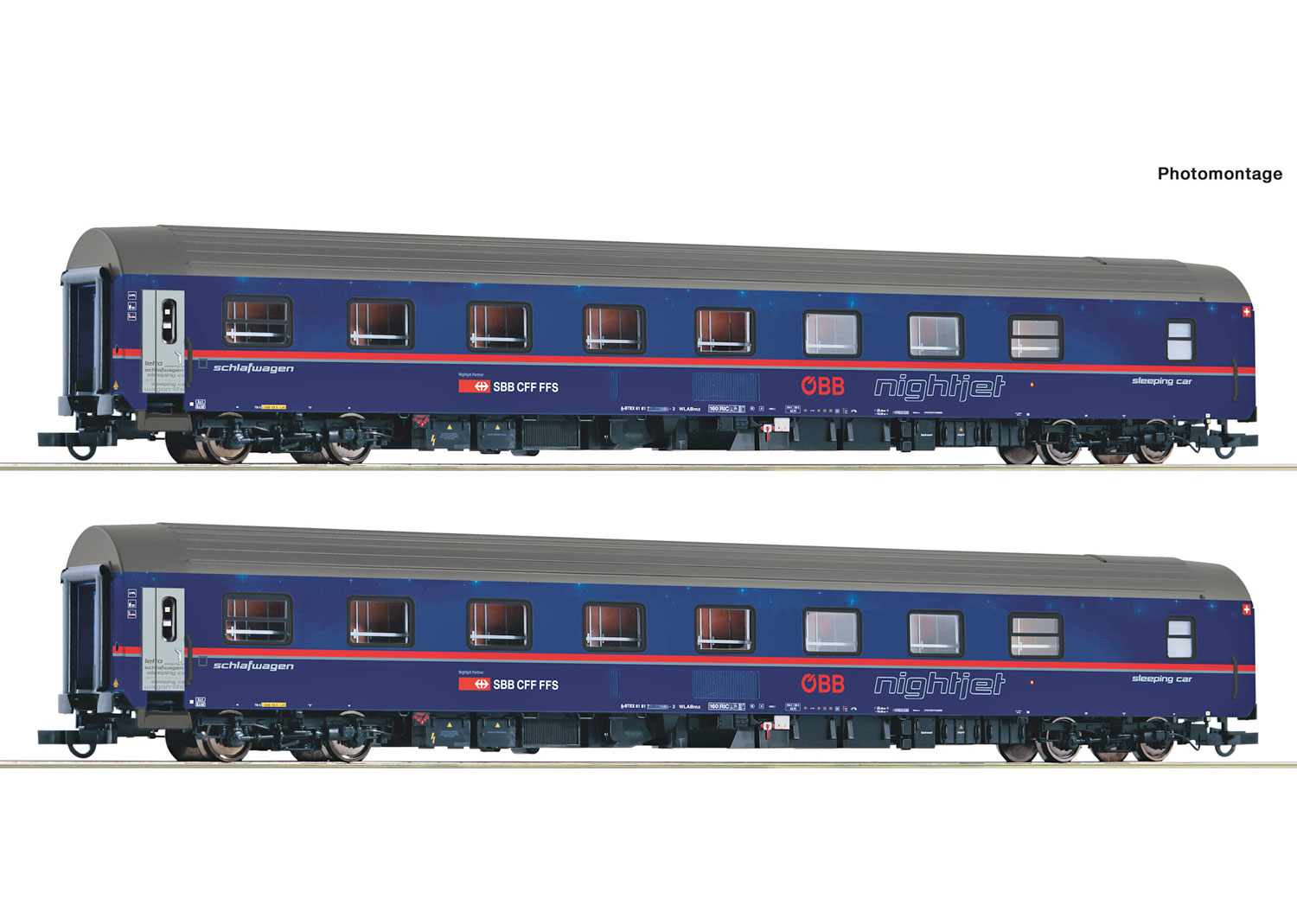 Roco 6200021 ÖBB/SBB 2-tlg. Set Schlafwagen Nightjet 