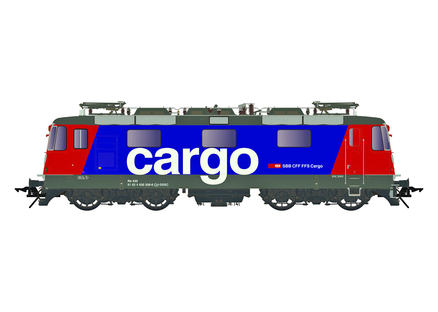 Lenz 40344-07 SBB E-Lokomotive Re 4/4 II Cargo rot-blau 430 356-6