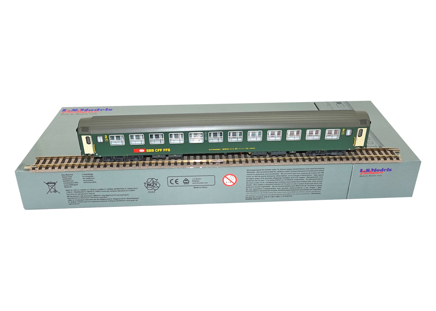 LS Models 47222 SBB Personenwagen 2-tlg. Set RIC Am/Bm Ep IV DC 