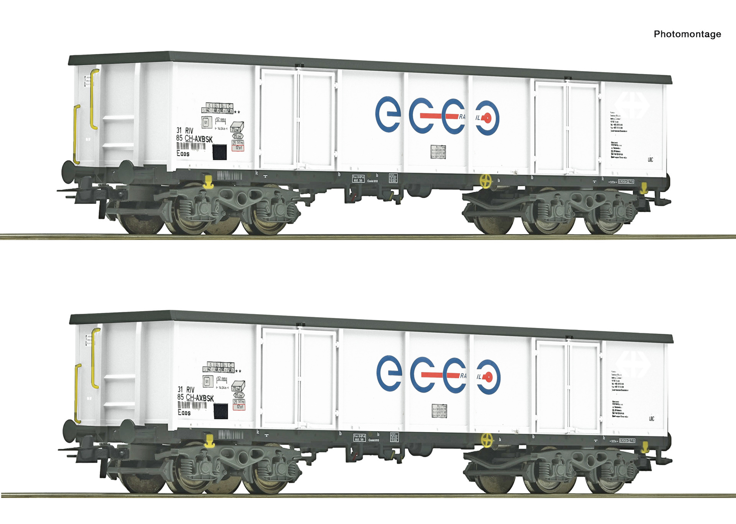 Roco 76731 Ecco Rail 2er Set Eaos weiss  