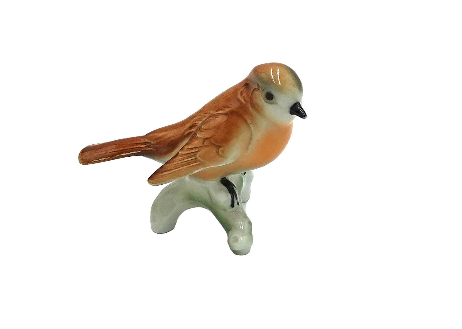 Wagner&Apel Porzellanfigur Vogel braun orange Wagner&Apel Porzellanfigur Vogel braun orange