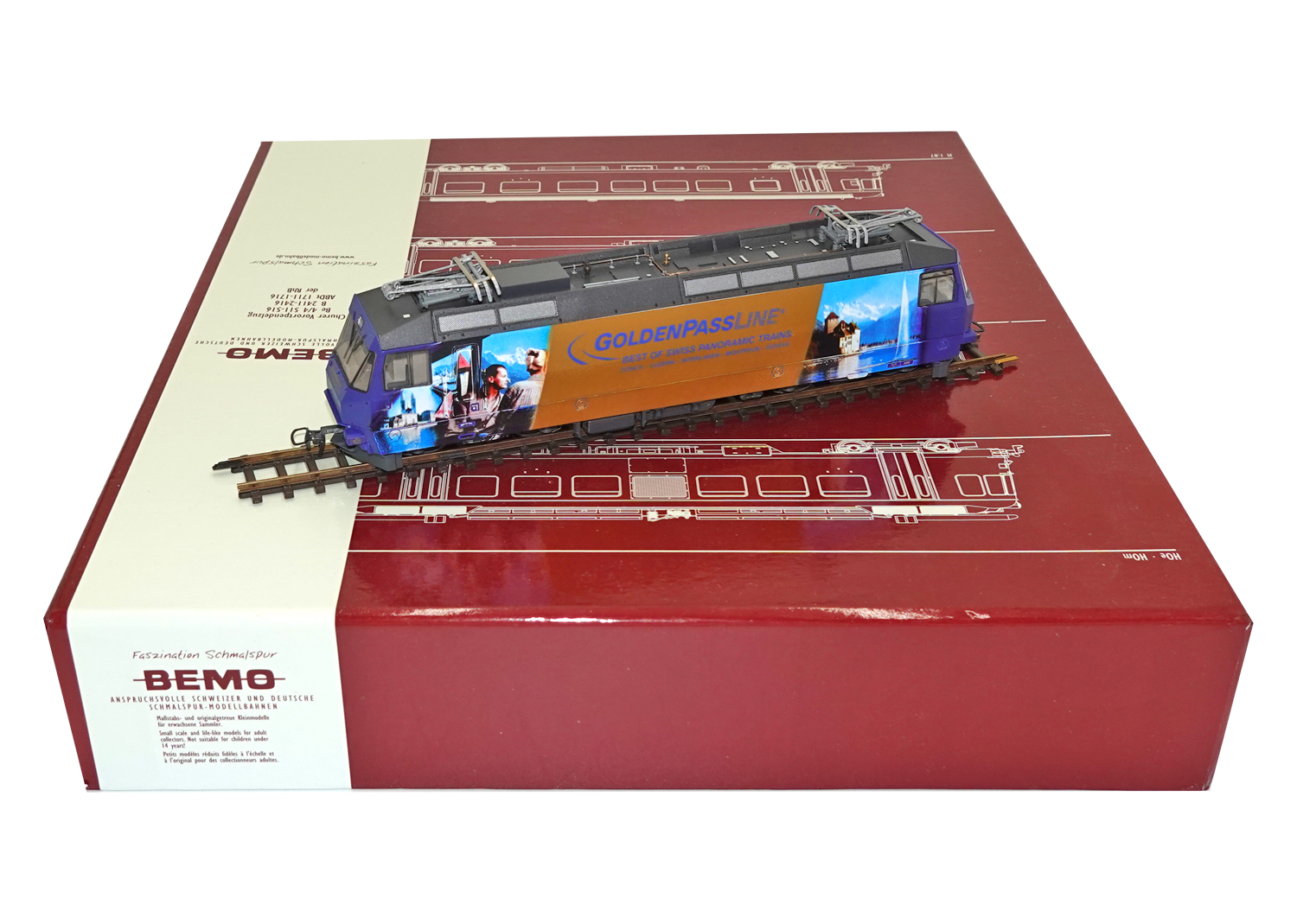 Bemo 1259334 MOB Universallok GoldenPassLinie Ge 4/4 Nr. 8004 DC 