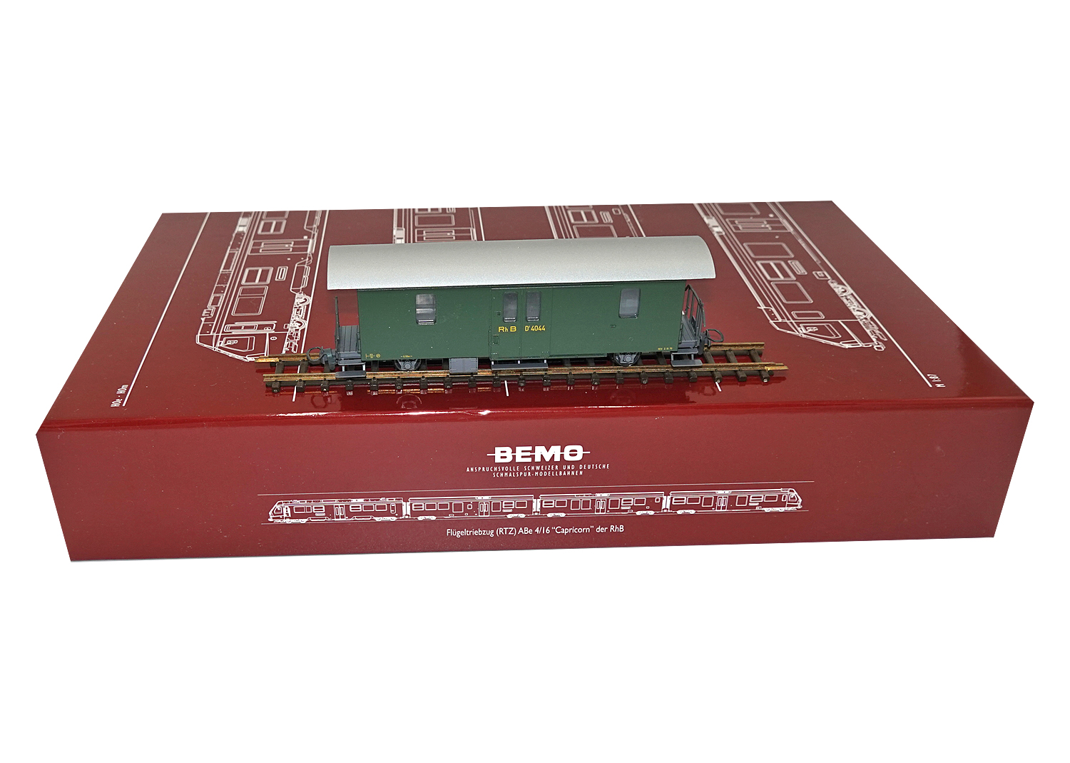 Bemo 3265104 RhB Gepäckwagen D2 4044 grün 