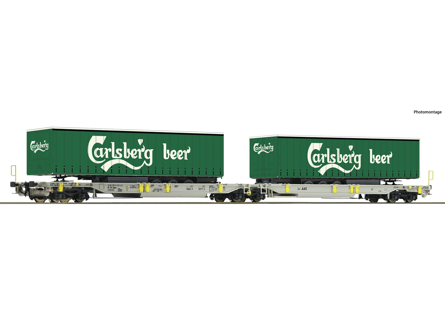 Roco 76432 AAE Container-Doppeltragwagen Carlsberg 